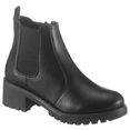 city walk chelsea-boots met brede stretchinzet zwart
