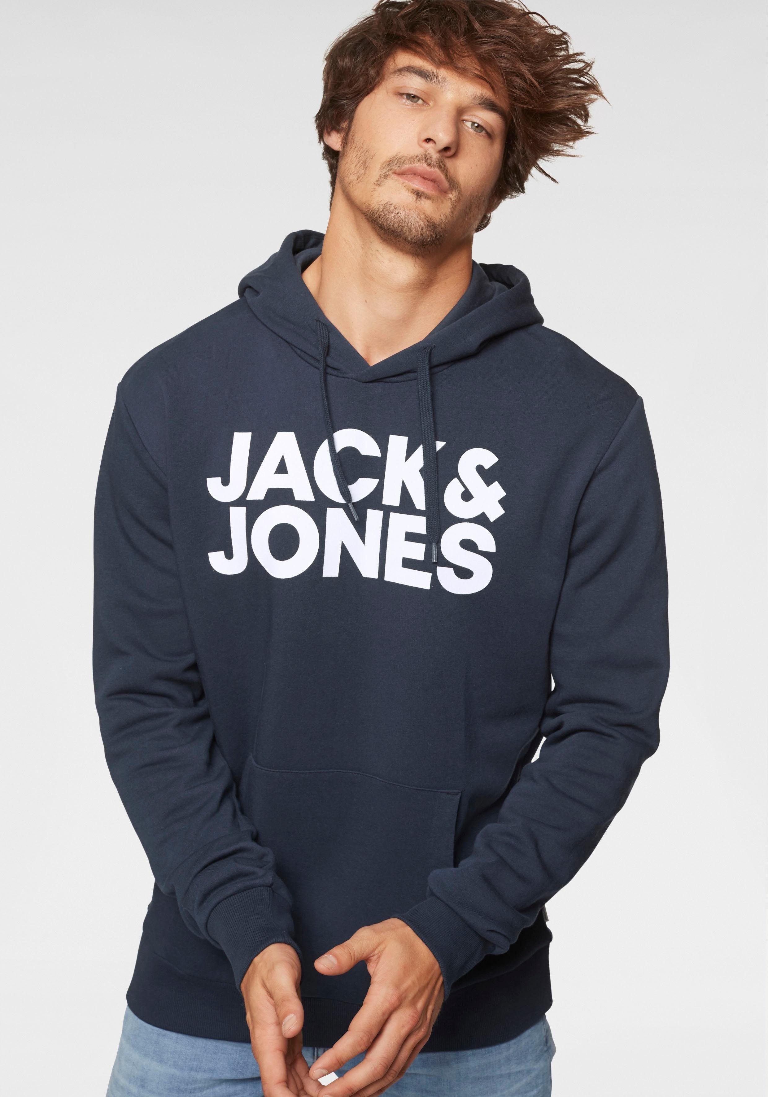 Jack & Jones Hoodie CORP Logo Hoodie heren hoodies maat XS (44) blauw