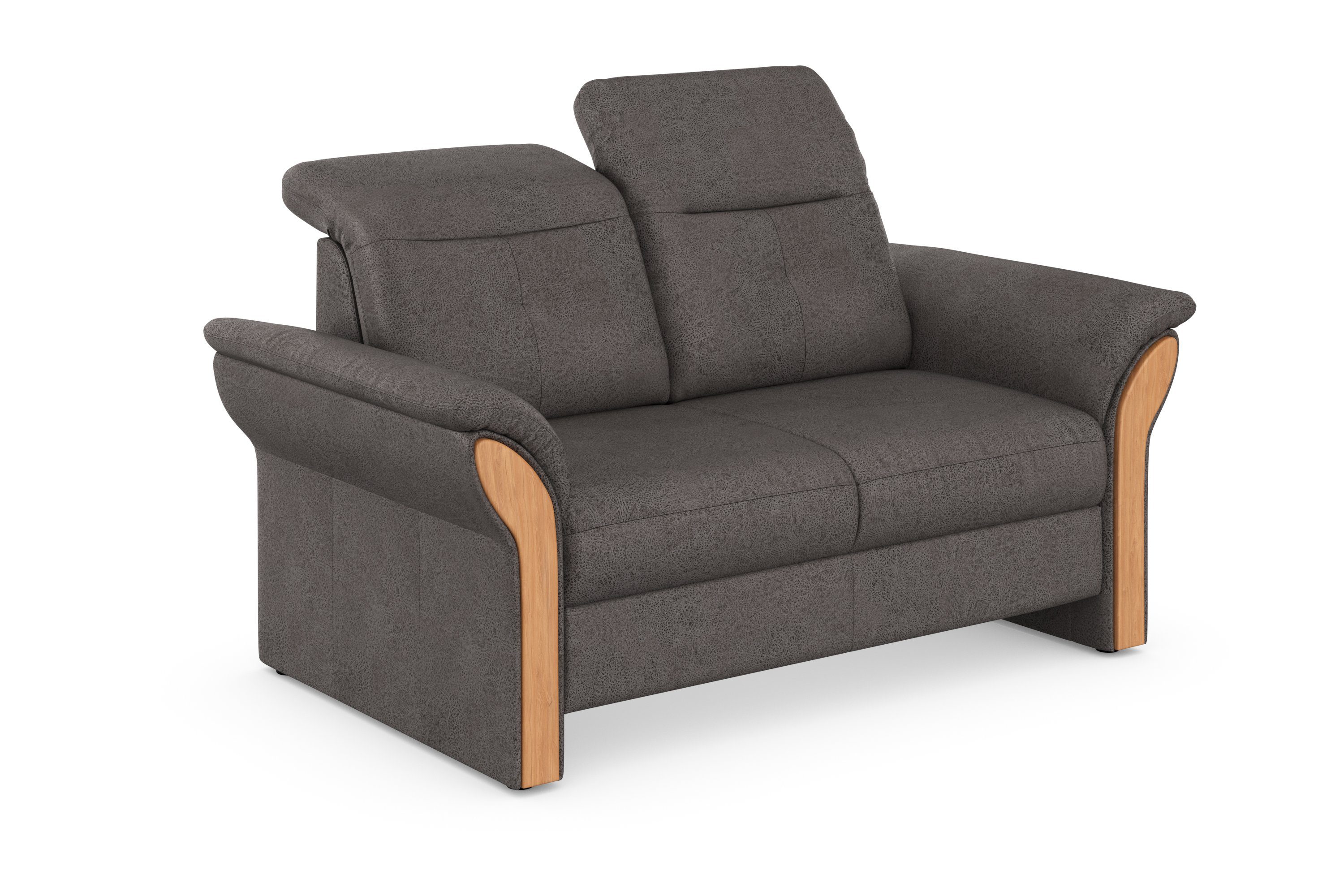 Home affaire 2-zitsbank Dangast Verstelbare hoofdsteun, houten frontlijsten, naar keuze ook in Easy clean bekleding