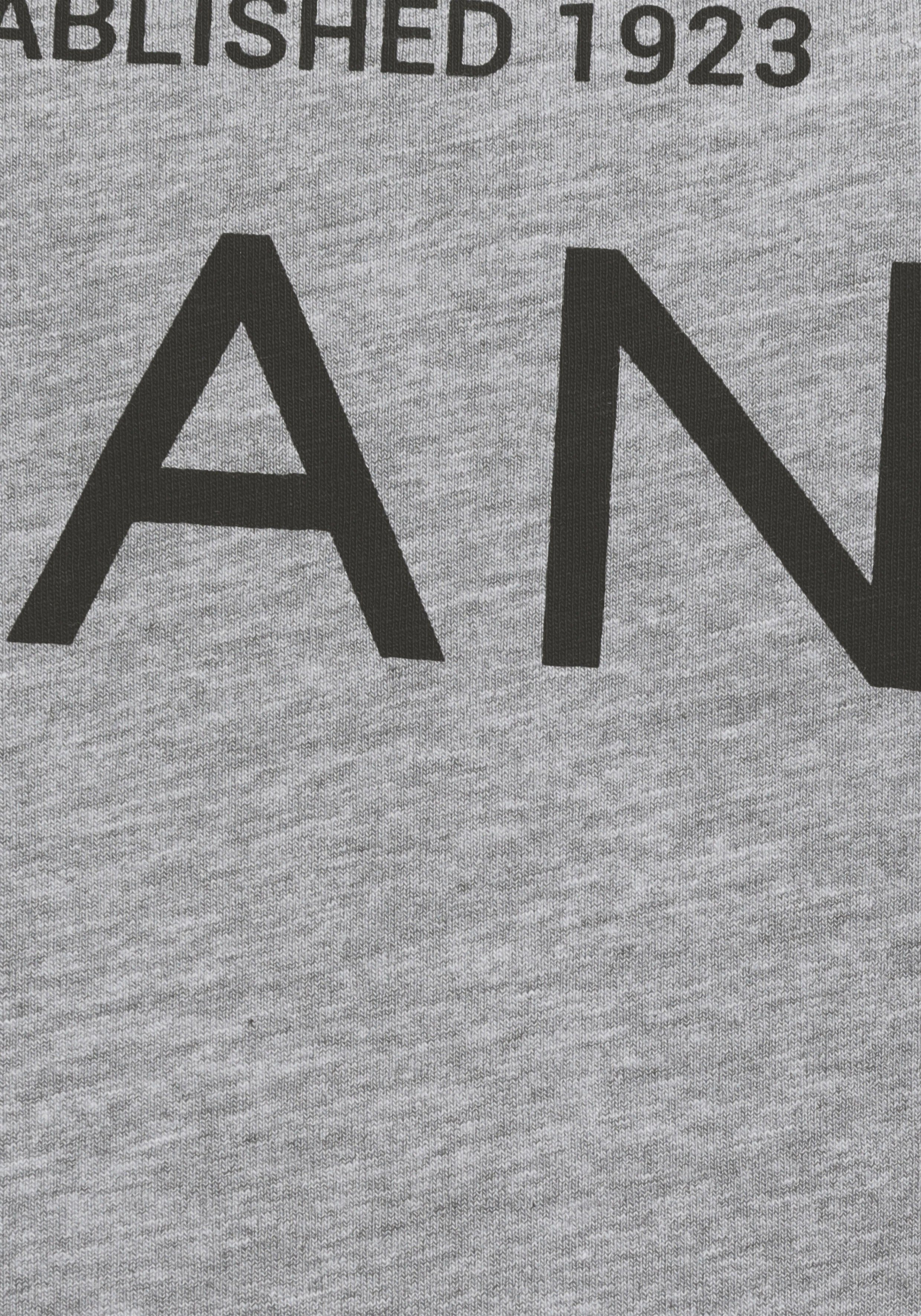 H.I.S Shirt met ronde hals slank gesneden, bedrukt ontwerp, ronde hals, van katoen (Set van 2)