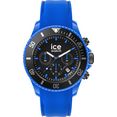 ice-watch chronograaf ice chrono - neon blue - large - ch, 019840 blauw