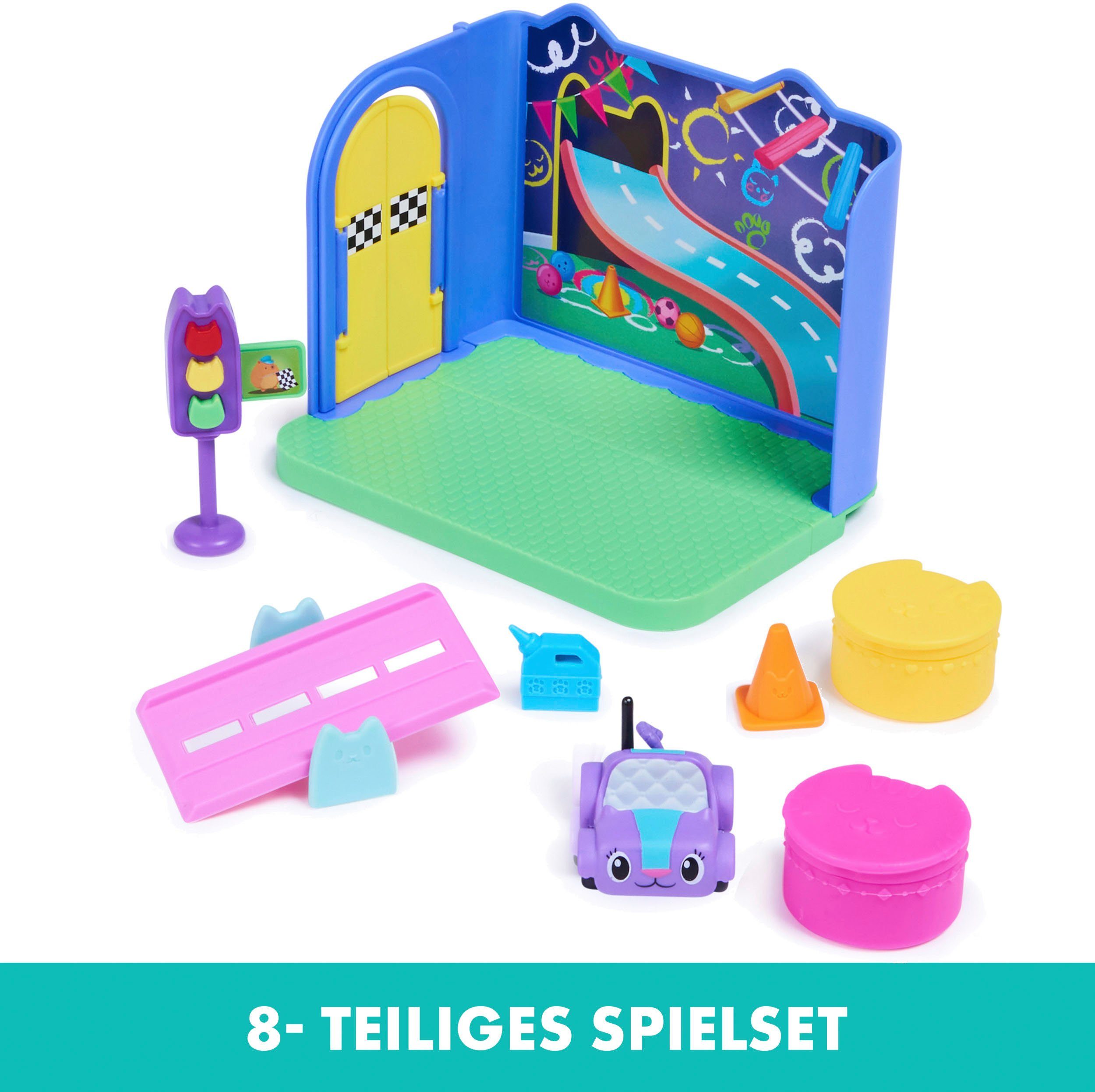 Spin Master Speelwereld Gabby's Dollhouse - Deluxe kamer - Carlita's speelkamer met Carlita auto, meubelstukken en thematische accessoires
