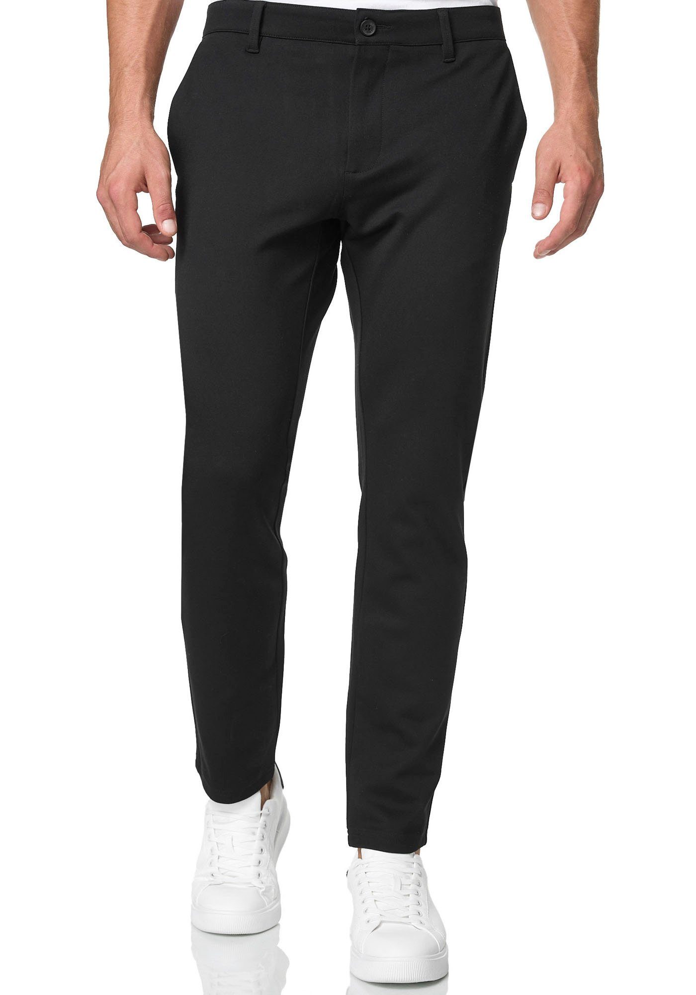 Indicode Pantalon Roedekro verzorgde look met recht gesneden pijp heren pantalons maat 29 zwart