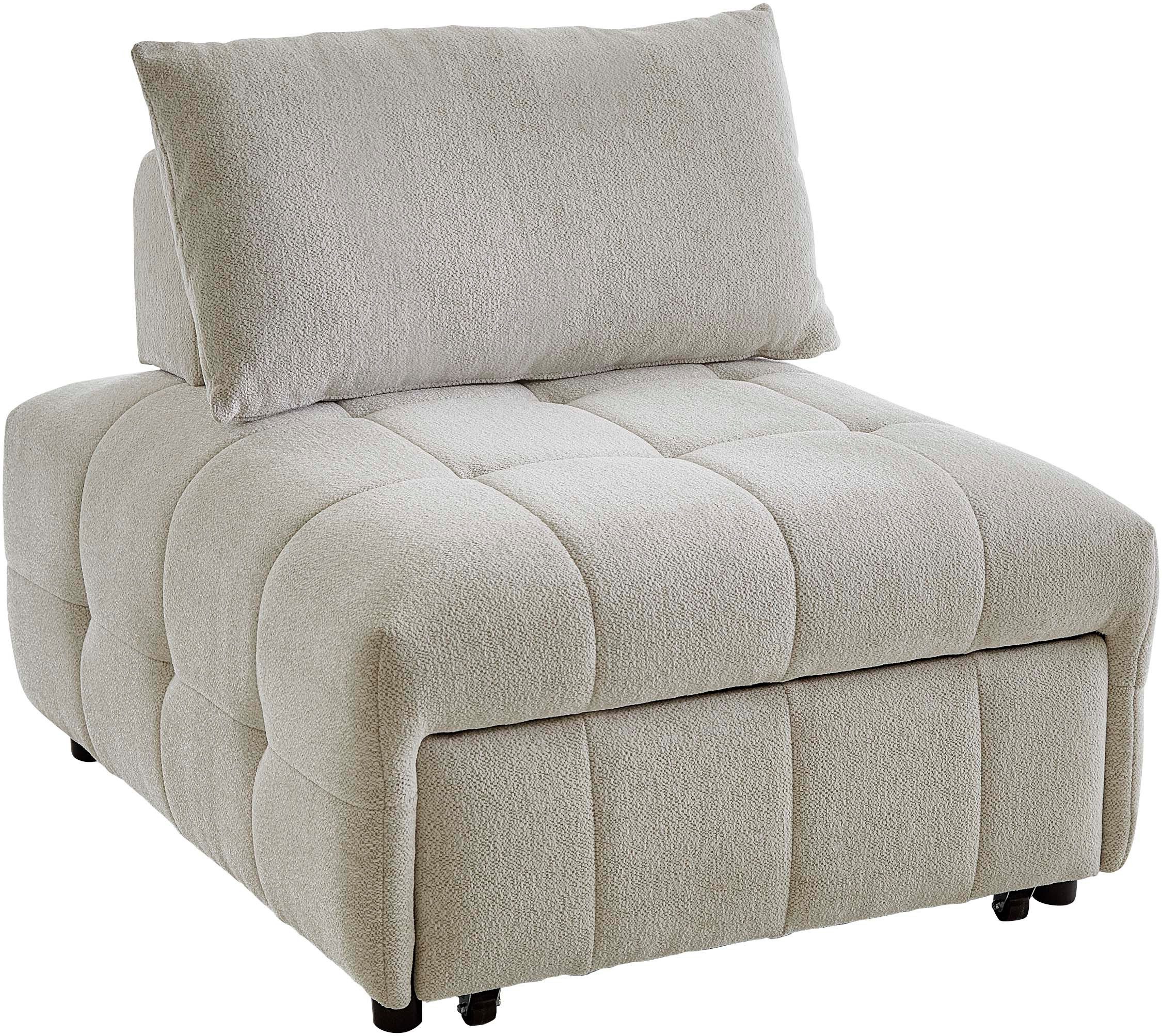 ATLANTIC home collection Fauteuil Fabio Slaapstoel met zitdiepteverstelling