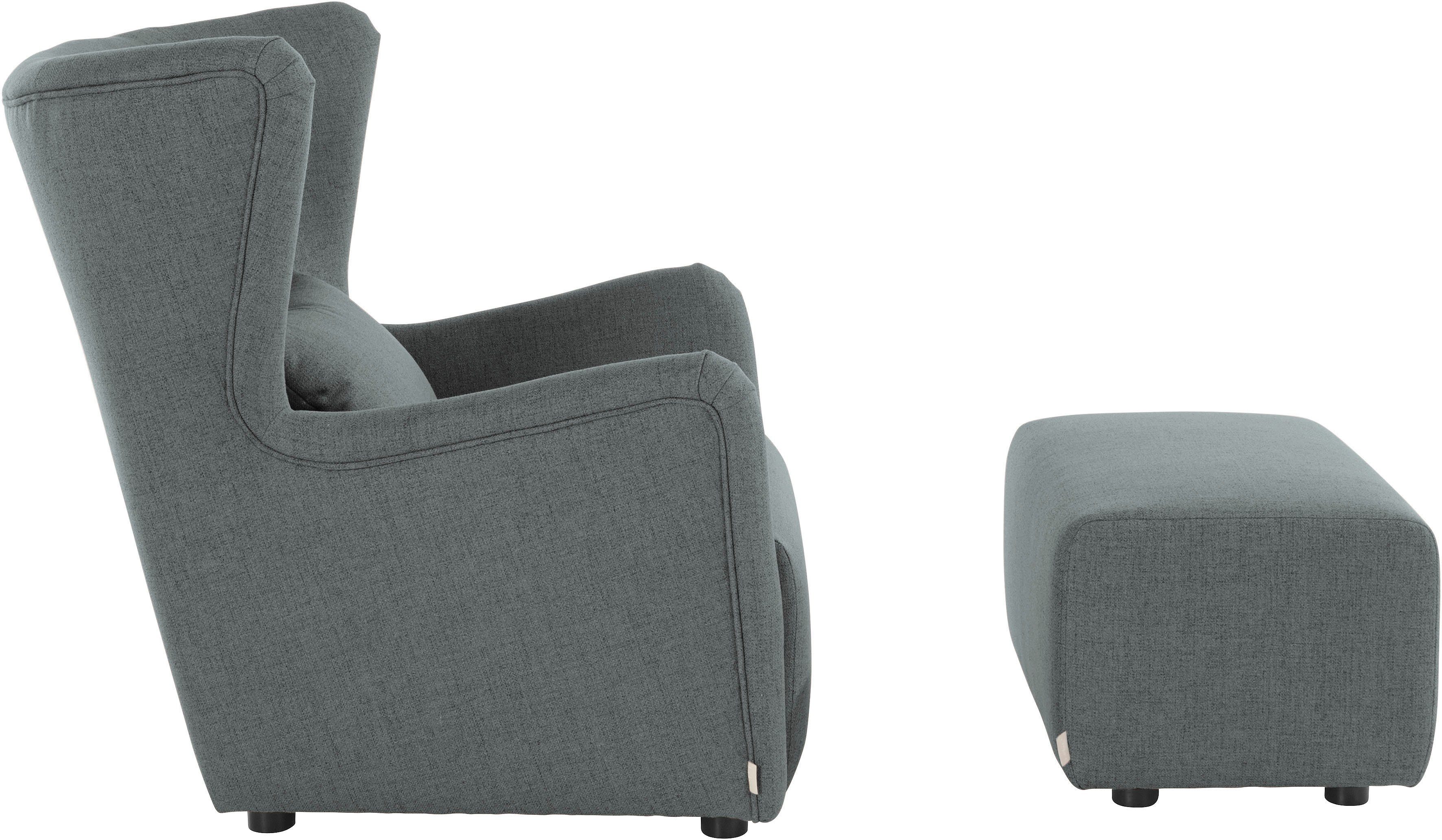 LeGer Home by Lena Gercke Oorfauteuil Levke Stoel naar keuze met of zonder hocker