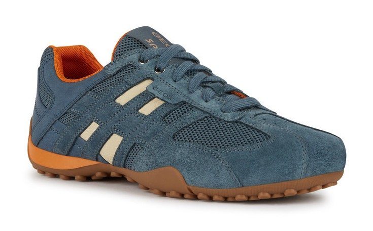 geox sneakers uomo snake a blauw