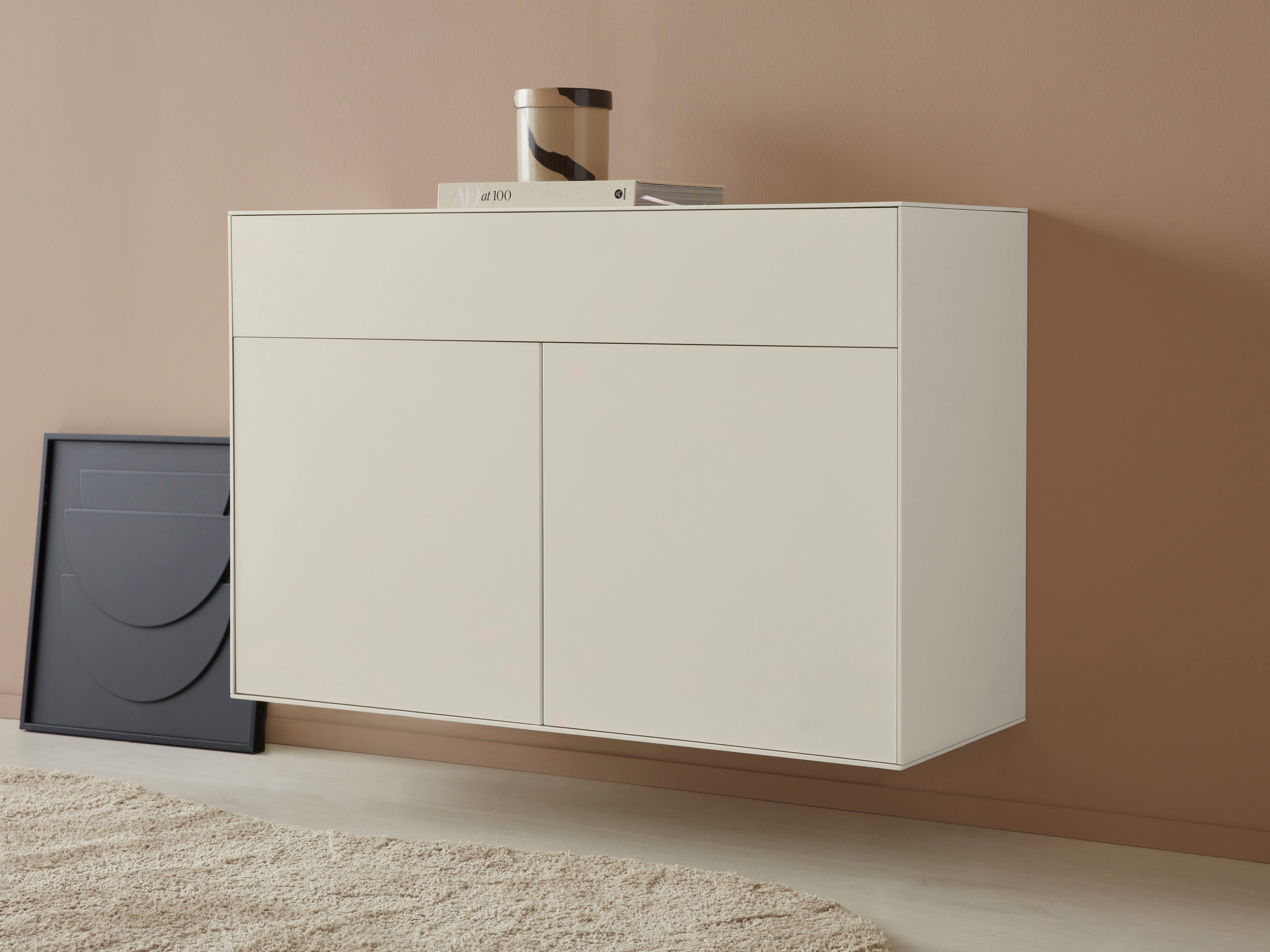 LeGer Home by Lena Gercke Dressoir Essentials Breedte: 112 cm, MDF gelakt, push-to-open-functie