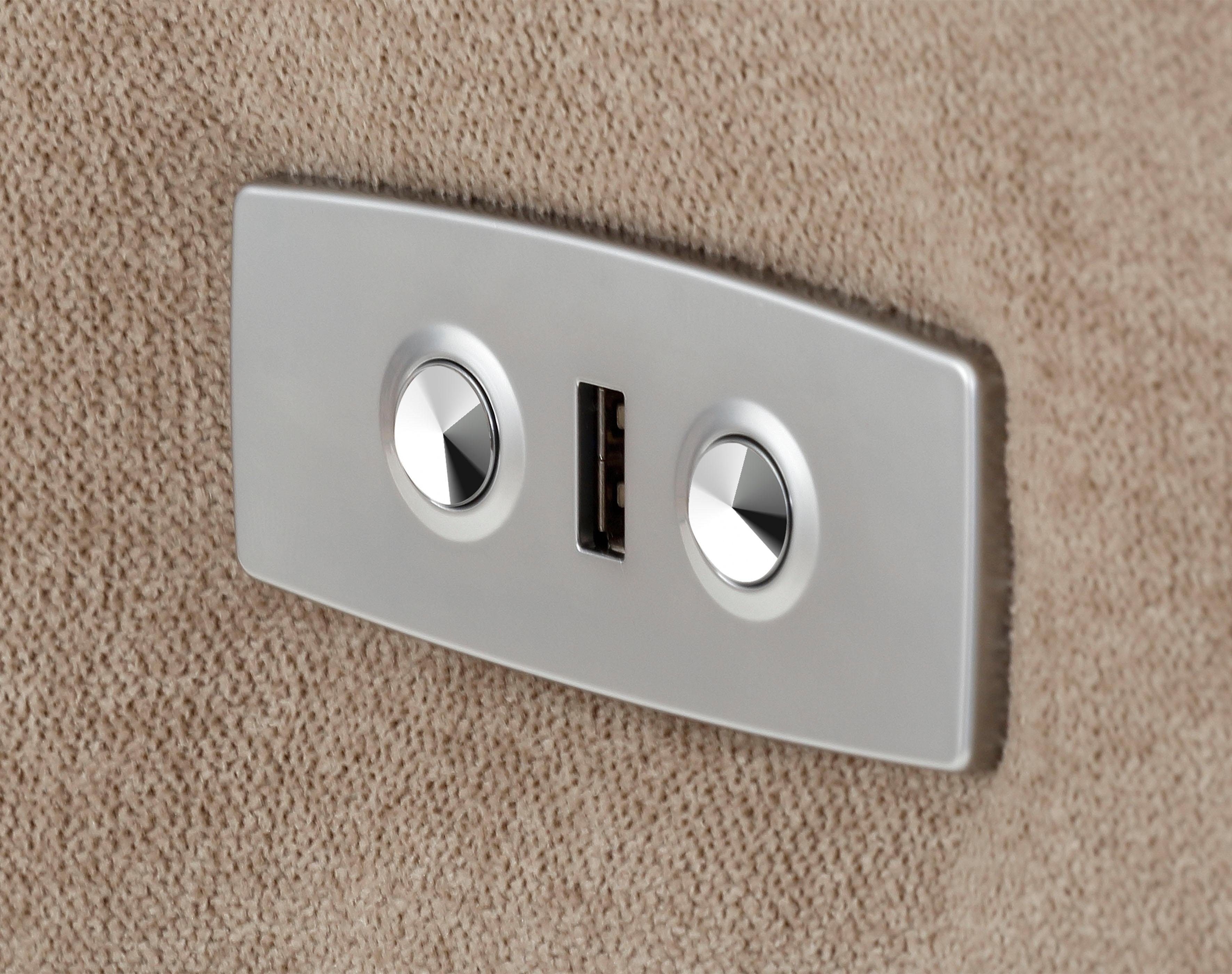 Home affaire Relaxfauteuil Maldini, TV-stoel met elektrische relaxfunctie en usb-stekkeraansluiting, breedte 109 cm