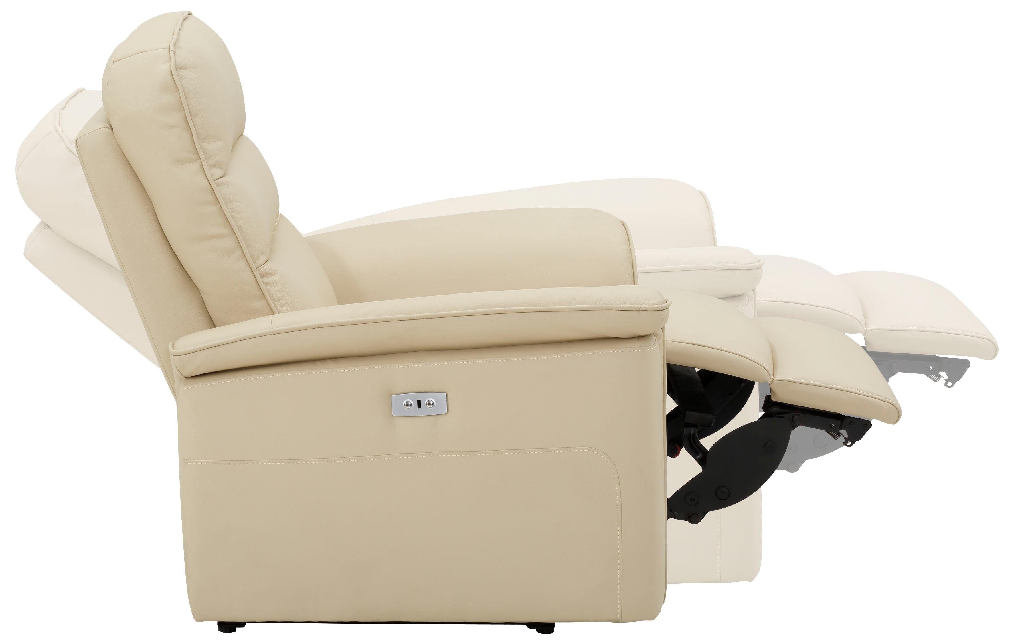Home affaire Relaxfauteuil Maldini, TV-stoel met elektrische relaxfunctie en usb-stekkeraansluiting, breedte 109 cm