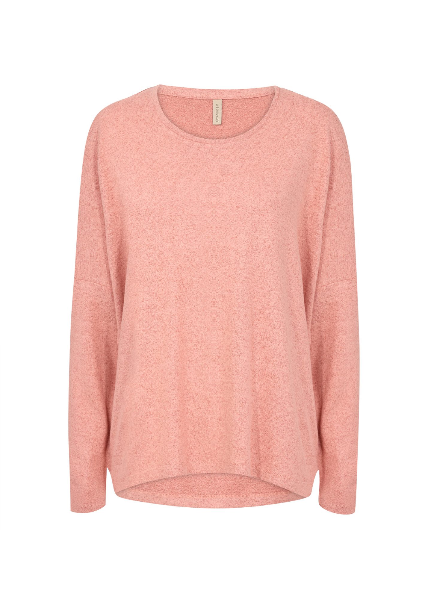 soyaconcept Shirt met ronde hals SC-BIARA 1 comfortabele trui, elastische viscosekwaliteit in gemêleerde uitstraling