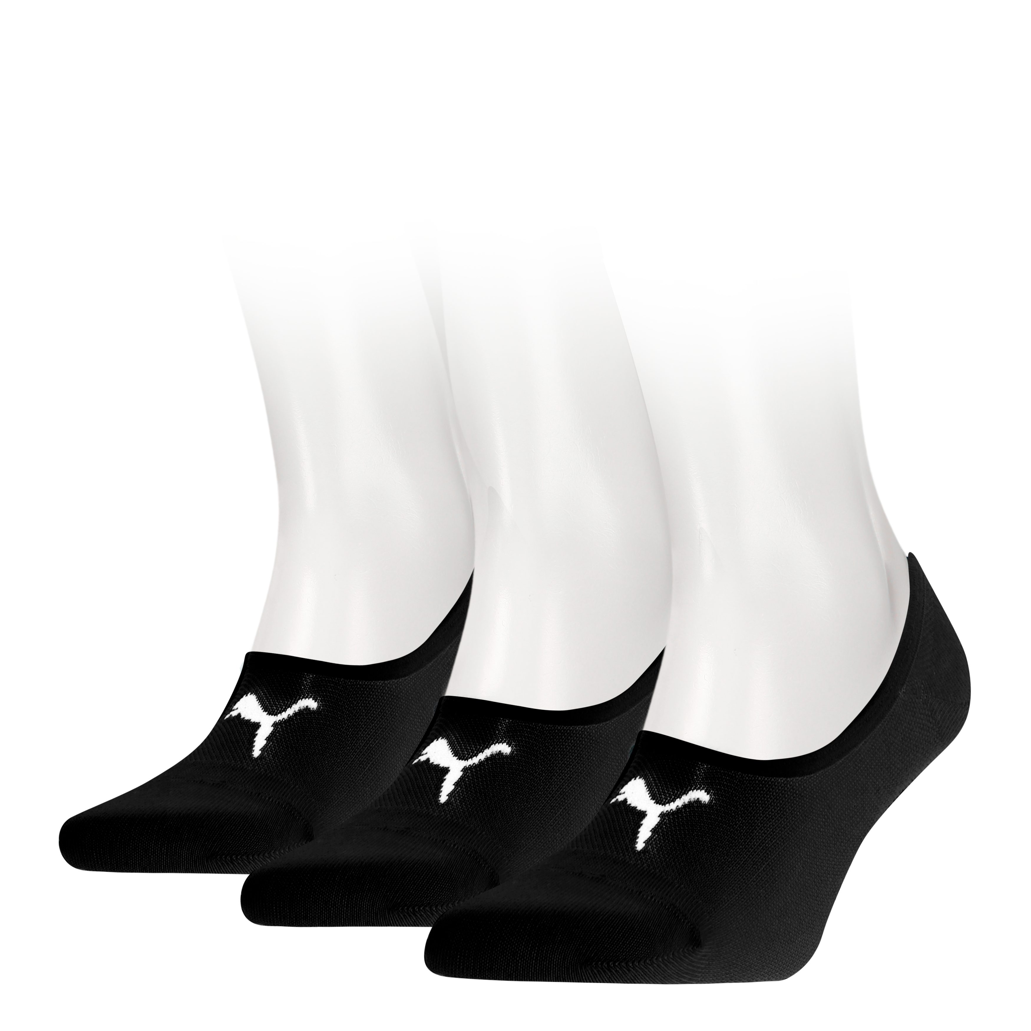 PUMA Enkelsokken PUMA UNISEX FOOTIE 3P (3 paar) unisex sokken maat 39-42 zwart