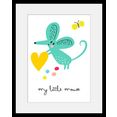home affaire wanddecoratie little mouse met frame wit