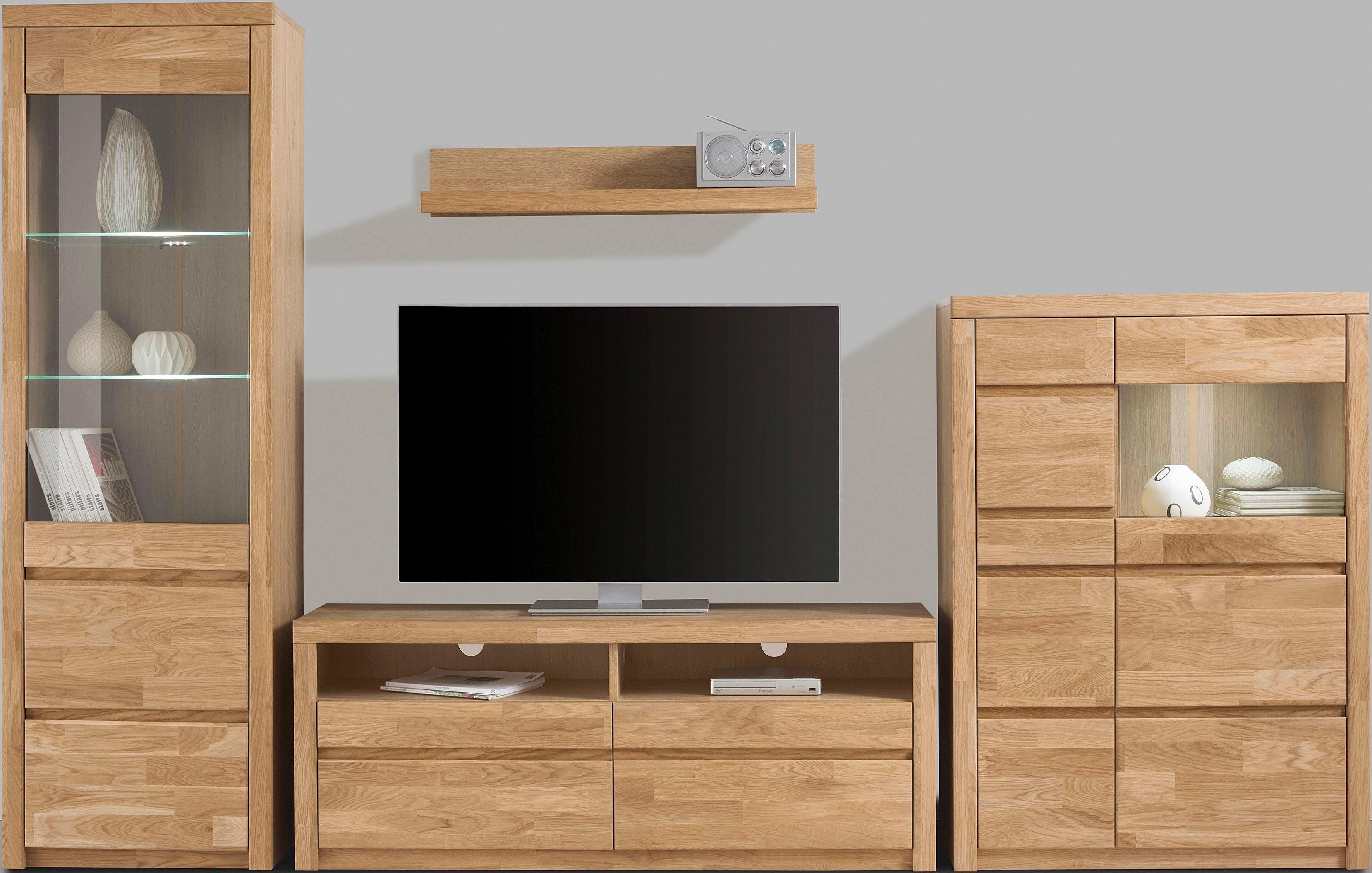 Home affaire Wandmeubel Silkeborg gedeeltelijk massief hout (set, 4-delig)