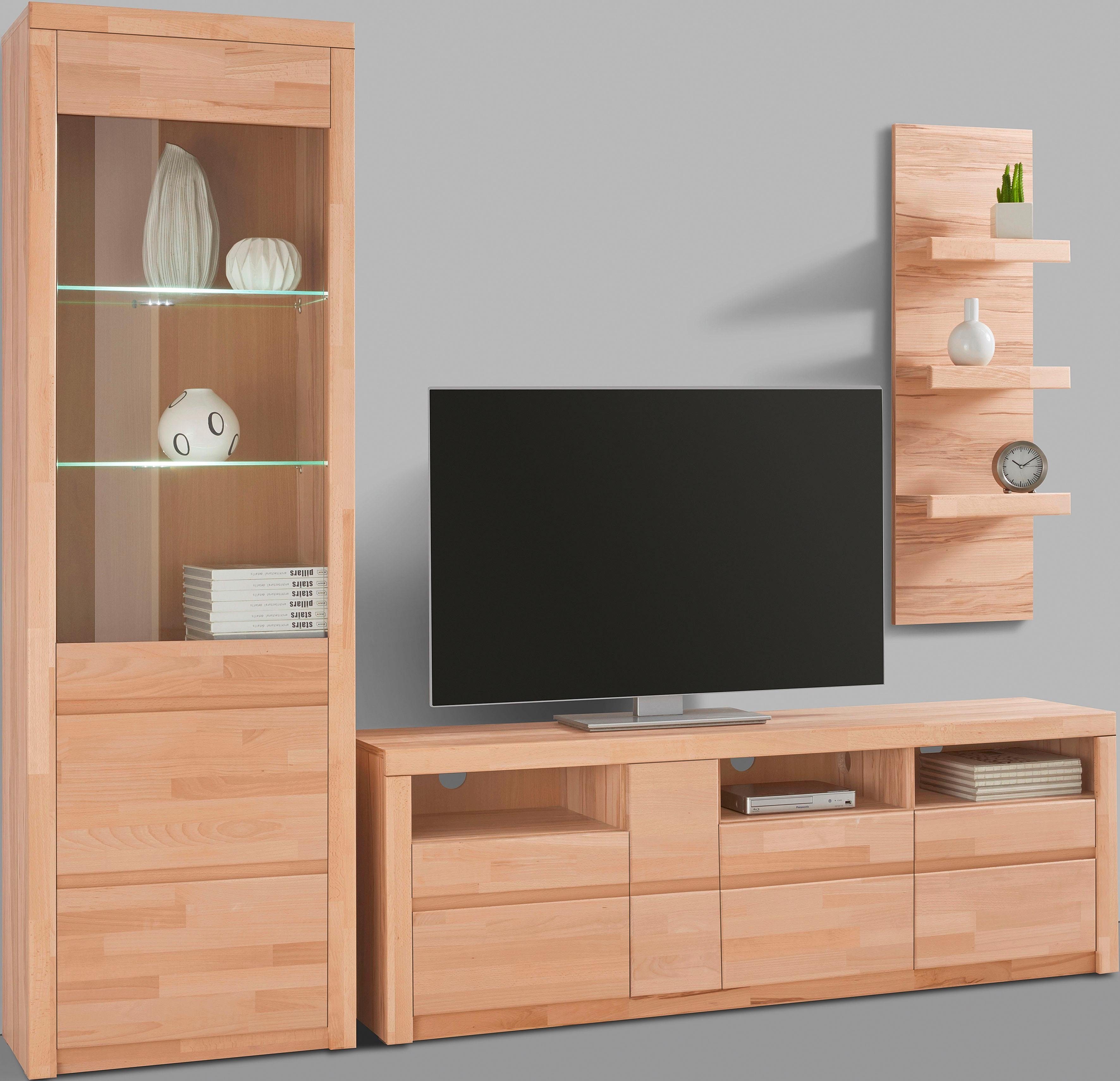 Home affaire Wandmeubel Silkeborg gedeeltelijk massief hout (set, 3-delig)