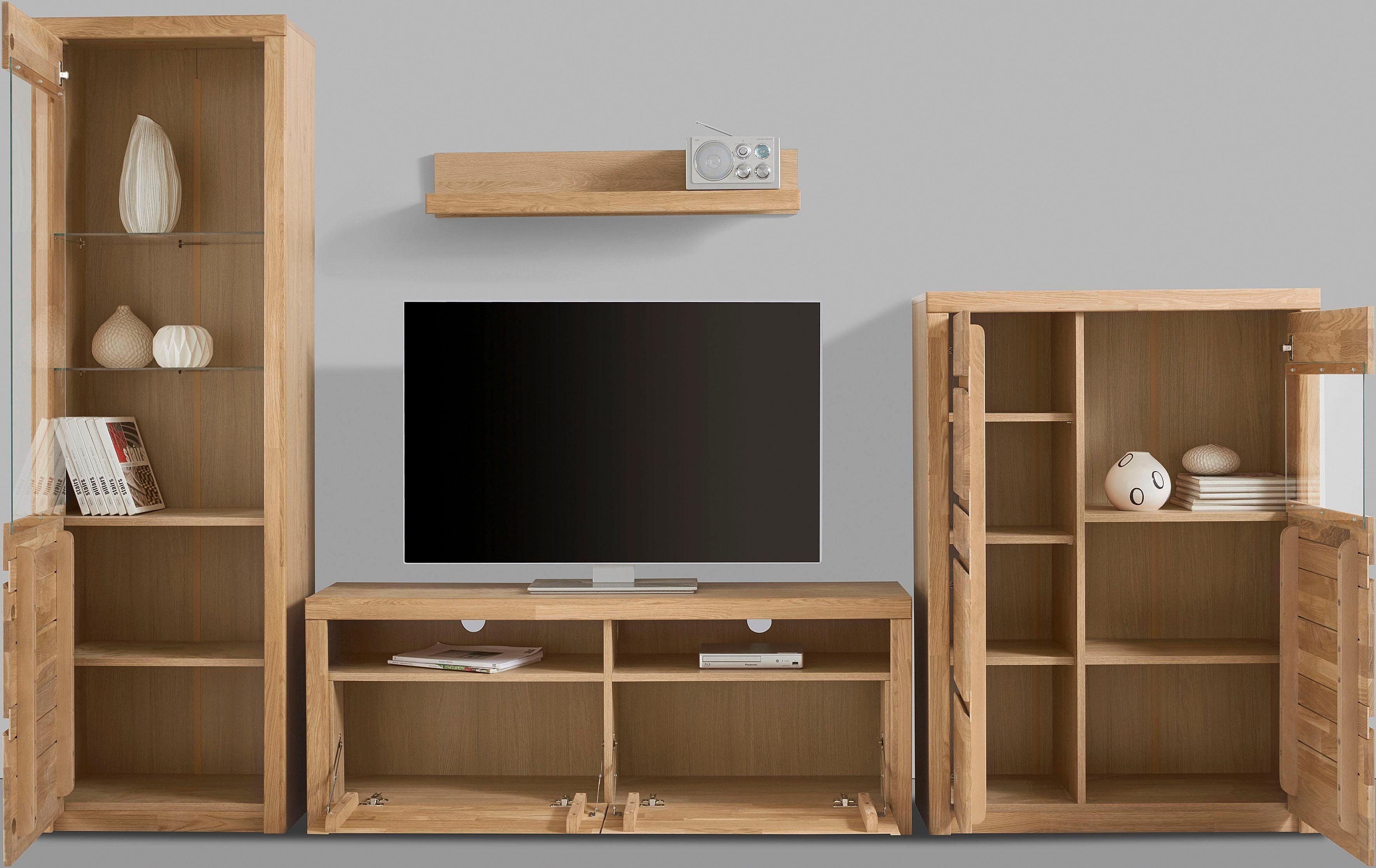 Home affaire Wandmeubel Silkeborg gedeeltelijk massief hout (set, 4-delig)