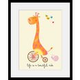 home affaire wanddecoratie giraf met frame wit