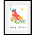 home affaire wanddecoratie singing in the sun met frame wit