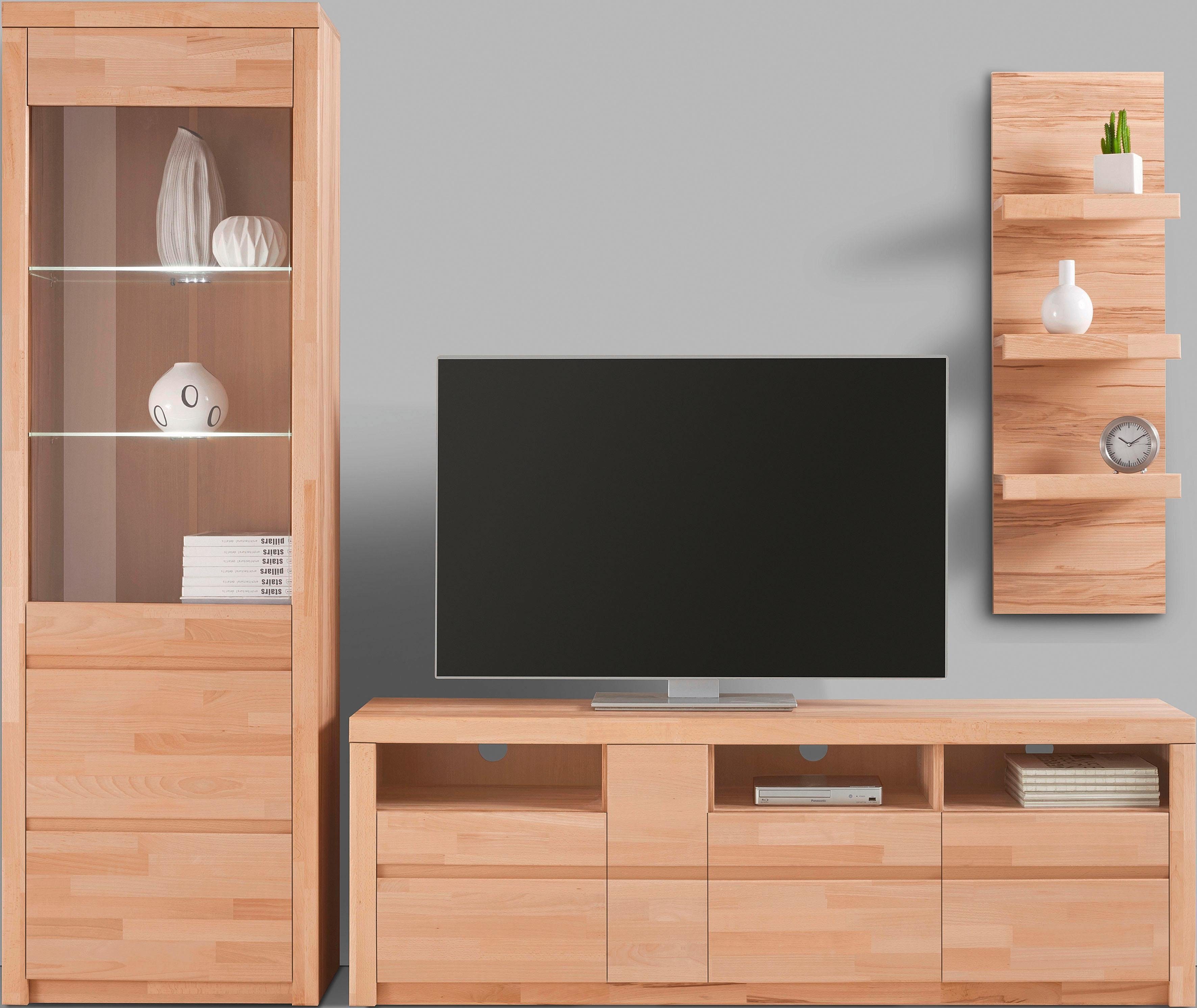 Home affaire Wandmeubel Silkeborg gedeeltelijk massief hout (set, 3-delig)