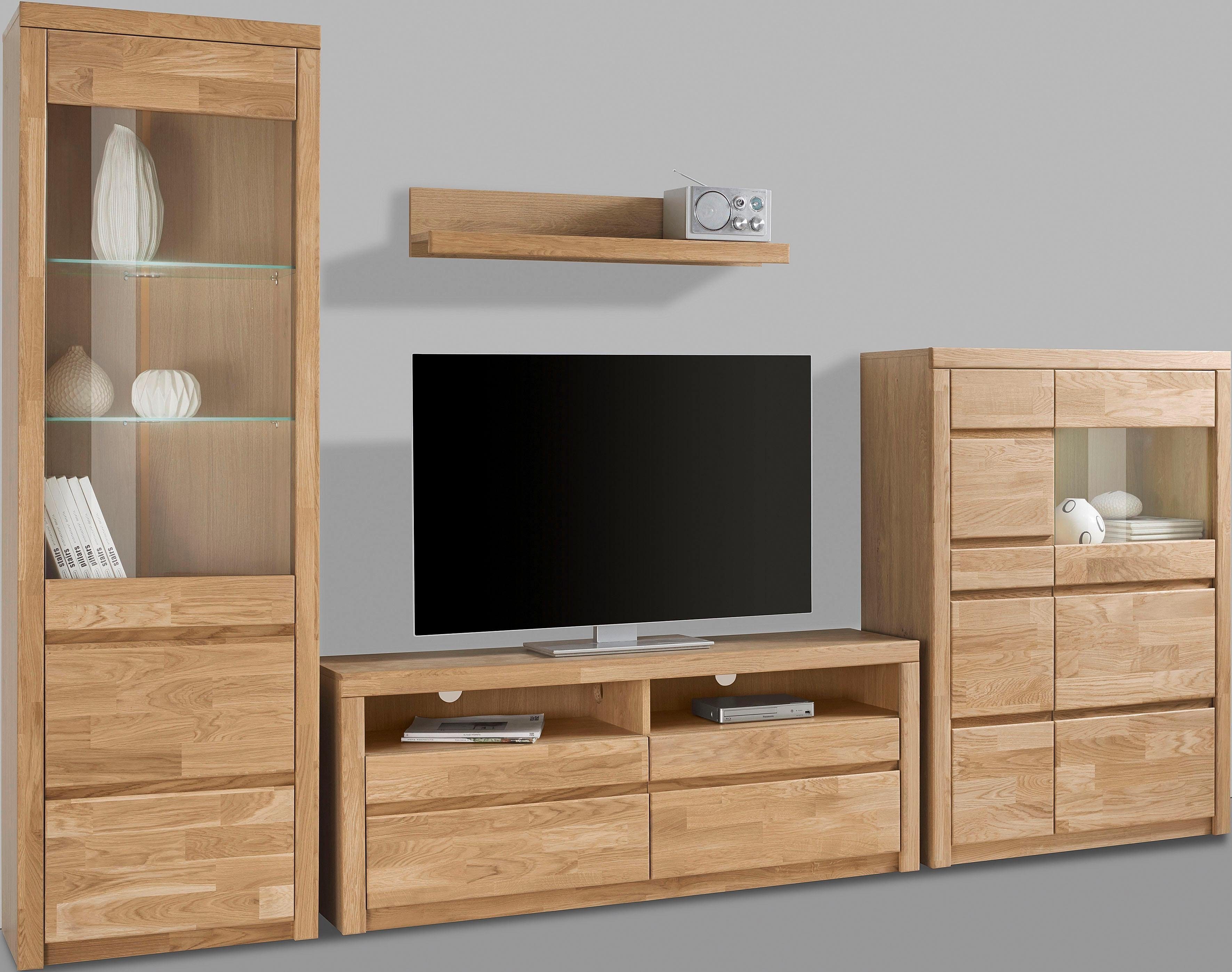 Home affaire Wandmeubel Silkeborg gedeeltelijk massief hout (set, 4-delig)