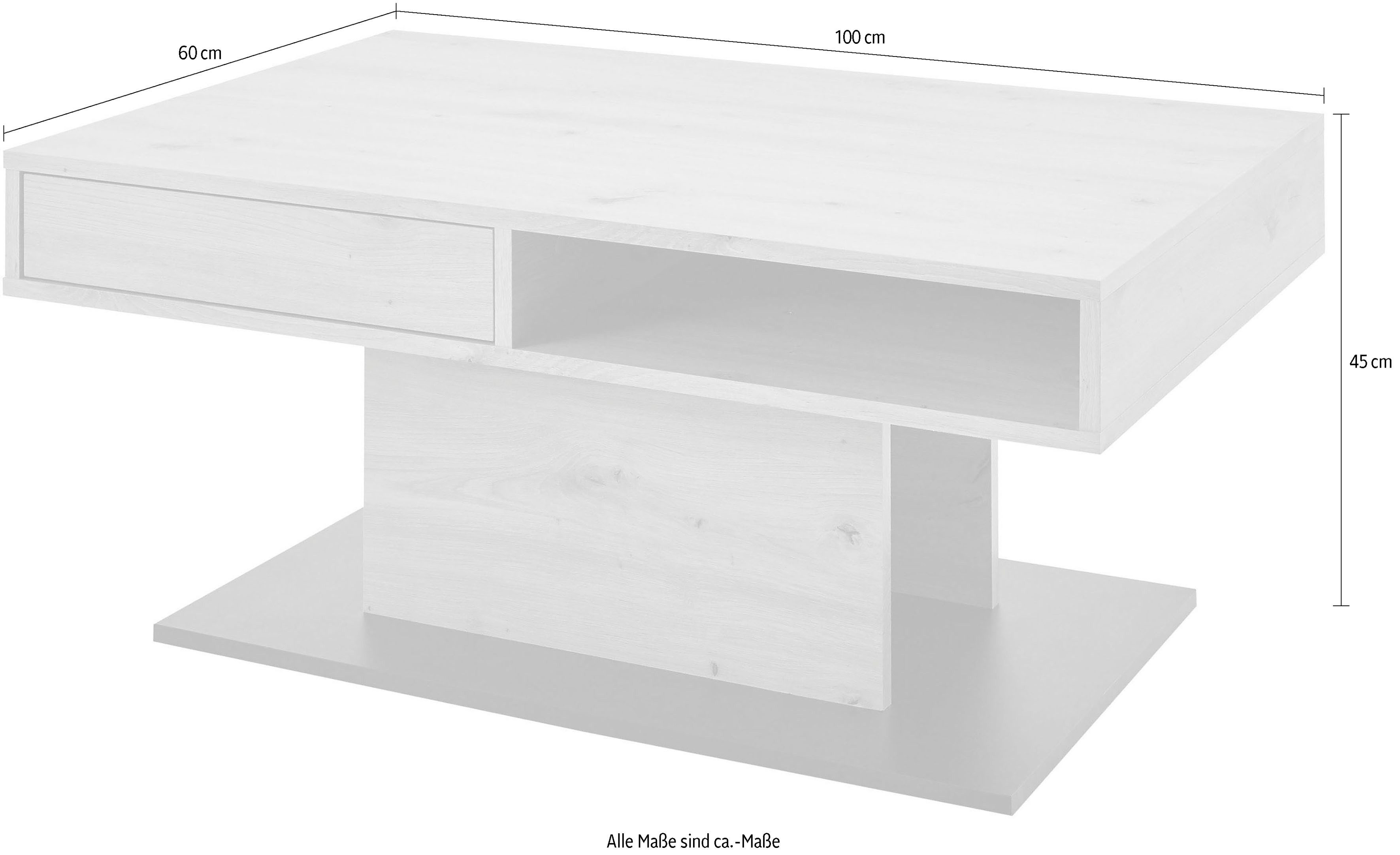 Stolkom Salontafel Activio rollend, tafel met lade