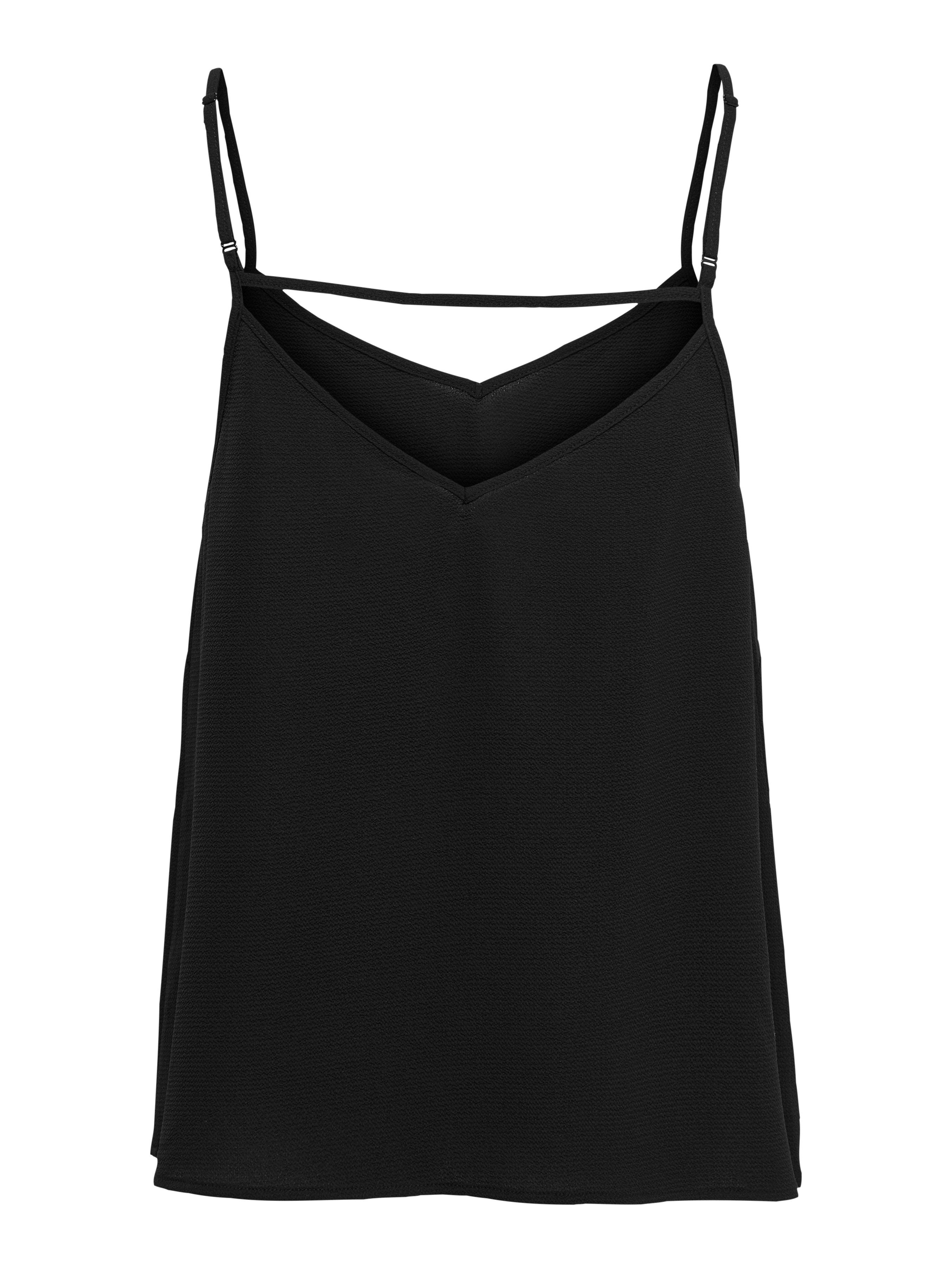 Only Top met spaghettibandjes ONLNOVA LIFE VIS PARIS SINGLET SOLID