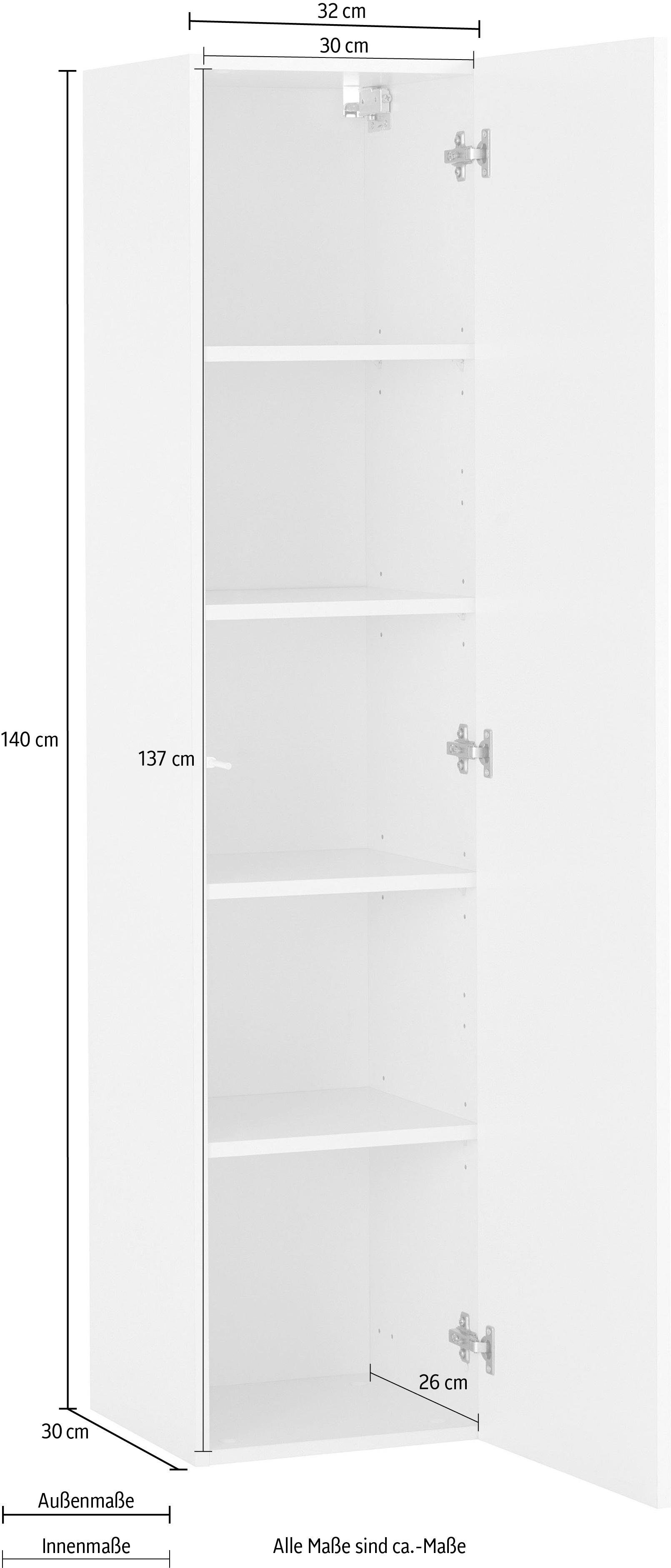 borchardt Möbel Hangende vitrinekast Toledo Hoogte 140 cm