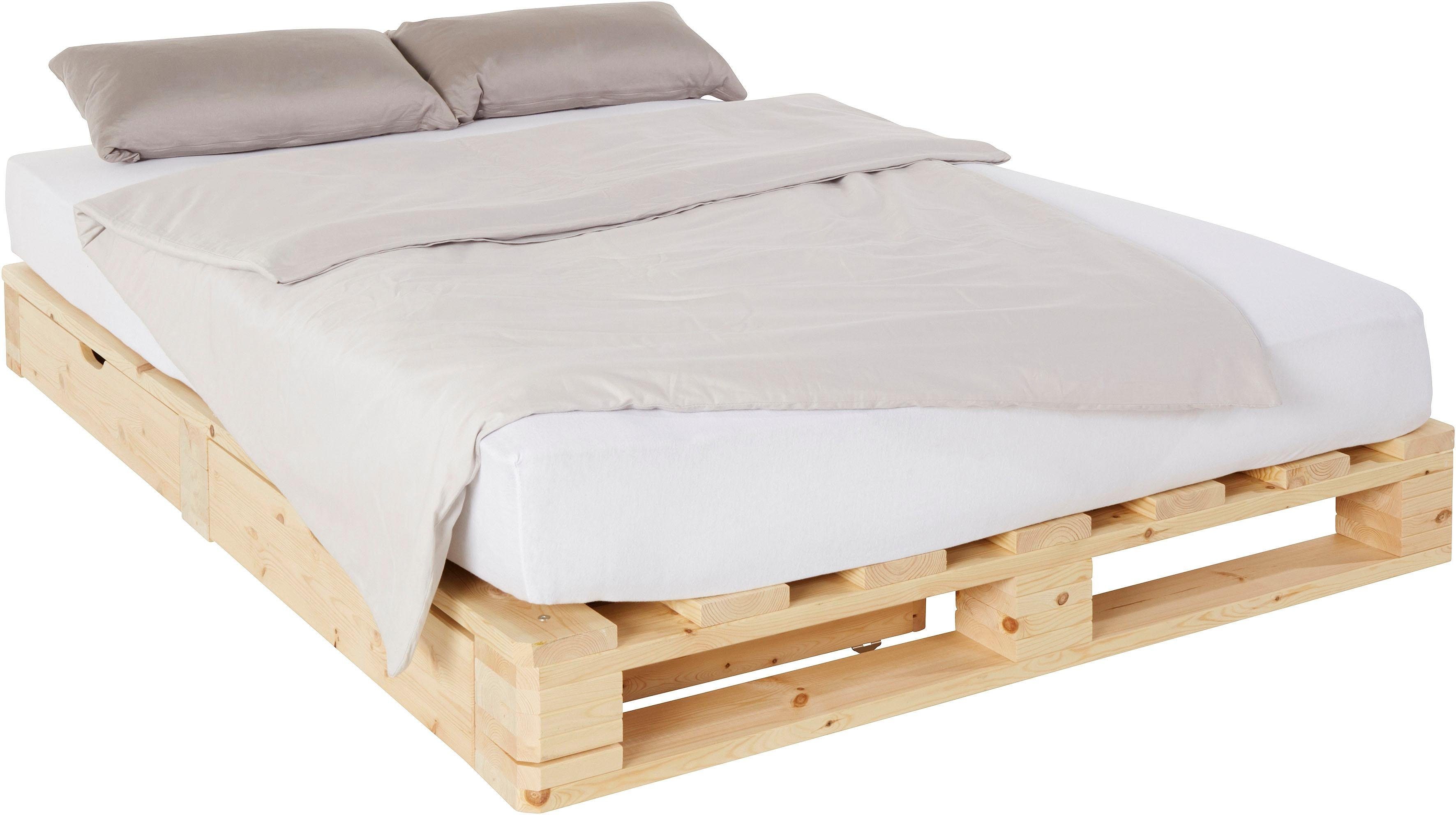 Home affaire Palletbed "ALASCO" BESTSELLER! Met lade gecertificeerd massief hout, uit te breiden tot tweepersoons- of familiebed