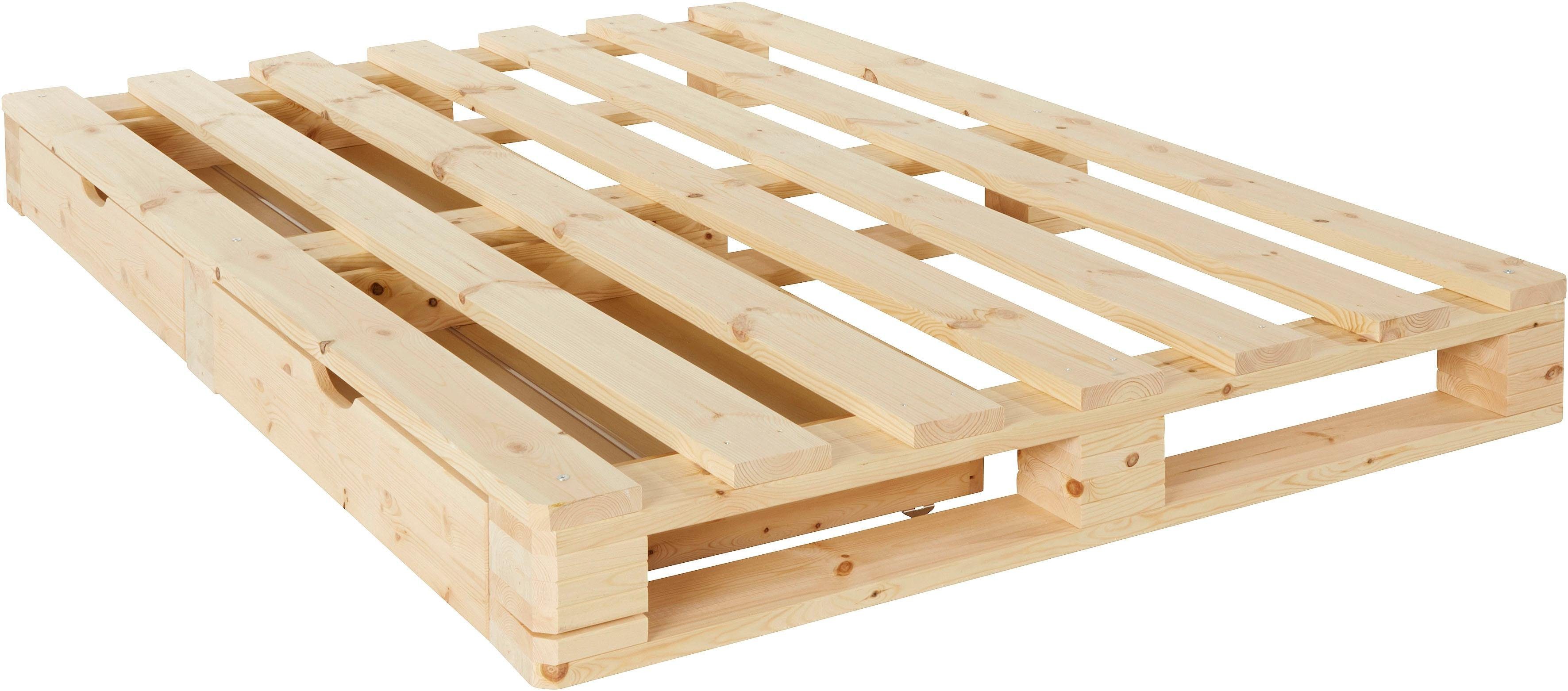 Home affaire Palletbed "ALASCO" BESTSELLER! Met lade gecertificeerd massief hout, uit te breiden tot tweepersoons- of familiebed