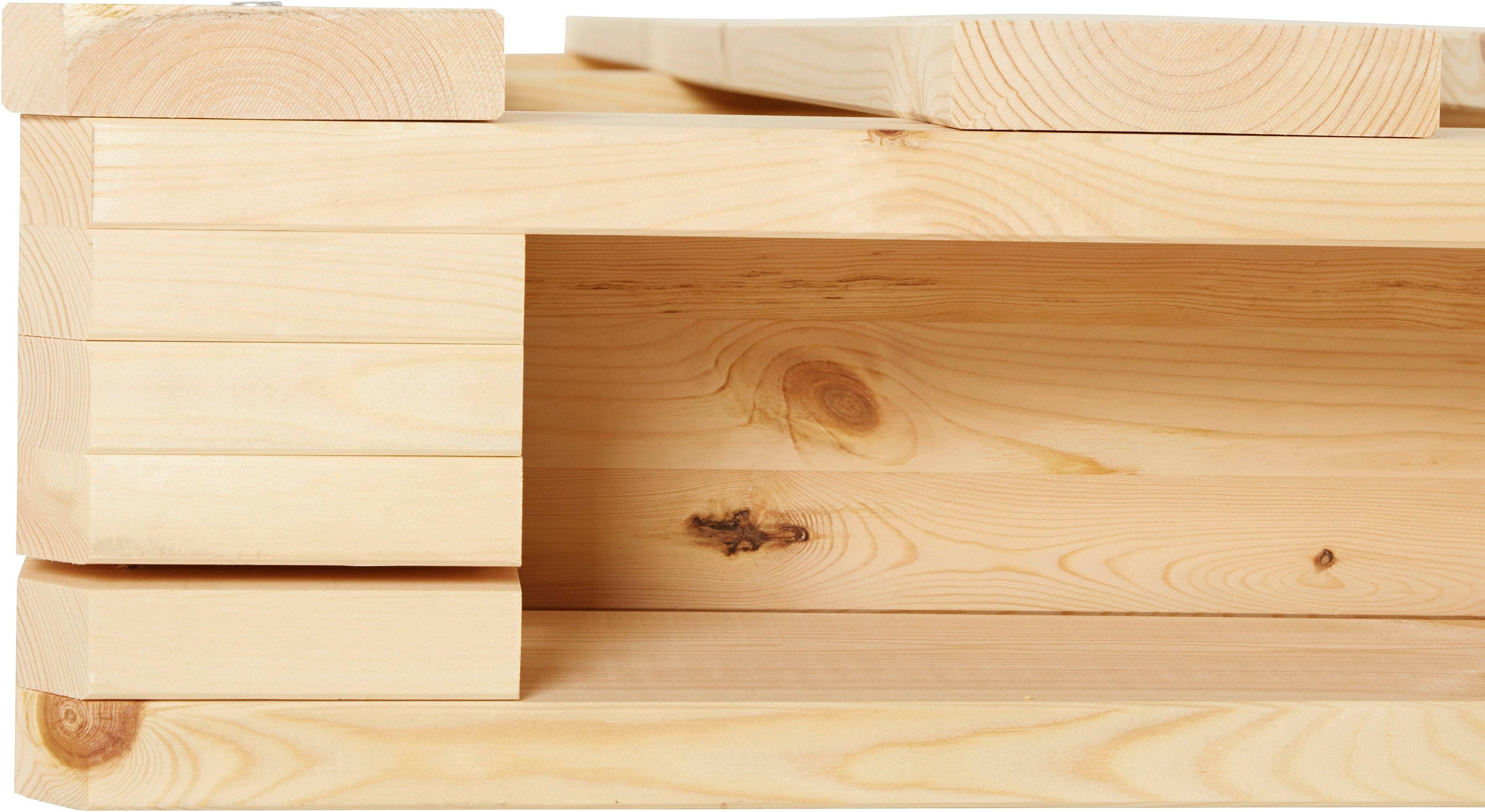 Home affaire Palletbed "ALASCO" BESTSELLER! Met lade gecertificeerd massief hout, uit te breiden tot tweepersoons- of familiebed
