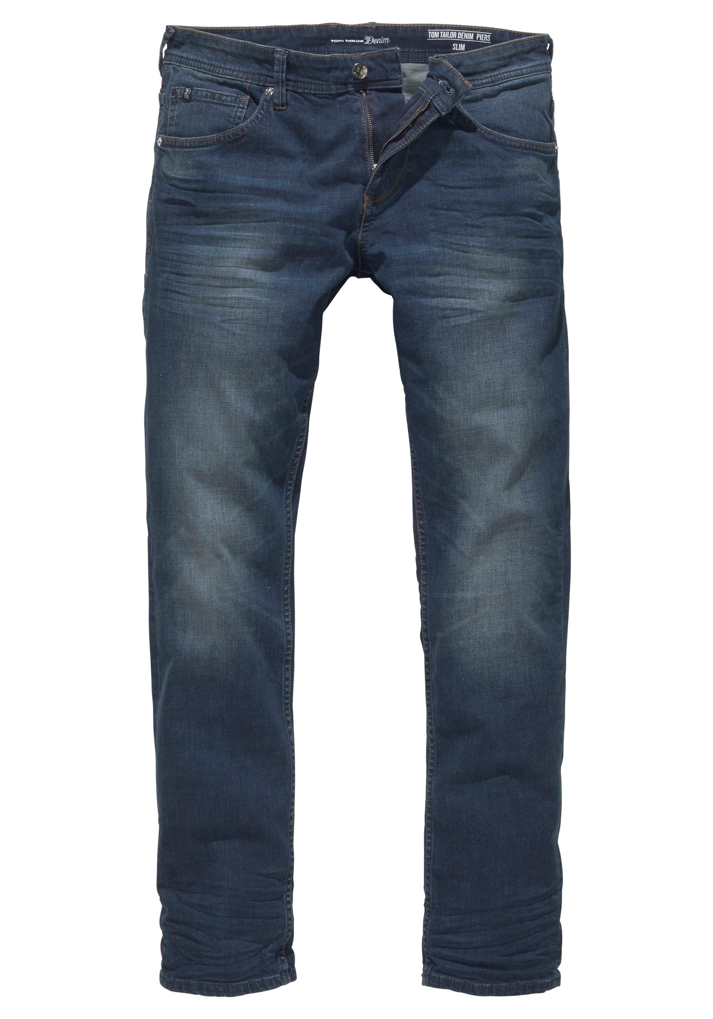 Tom Tailor Denim 5-pocket jeans PIERS met geruit patroon