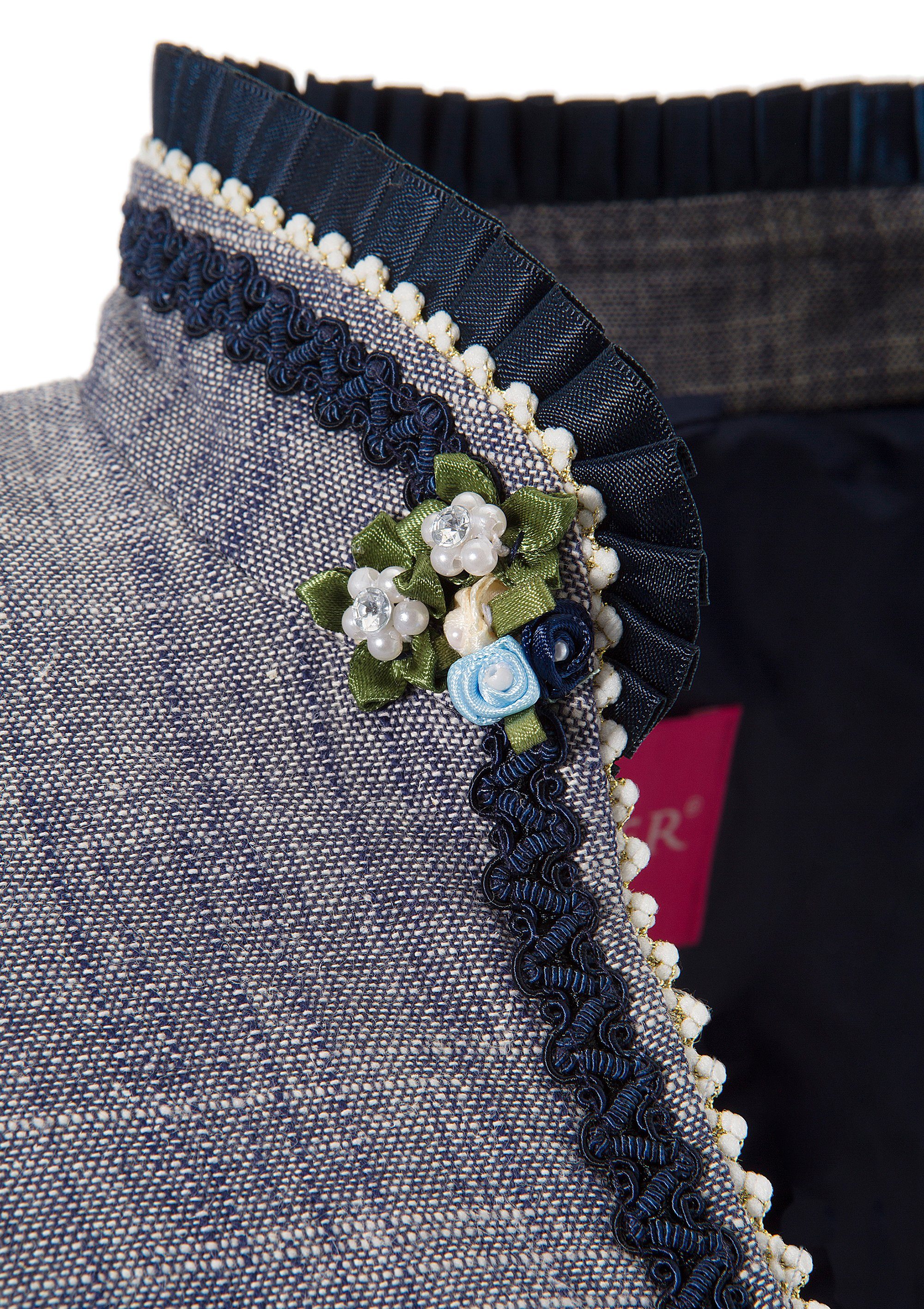 Krüger Madl folkloreblazer voor dames in linnen look Krüger Madl folkloreblazer voor dames in linnen look