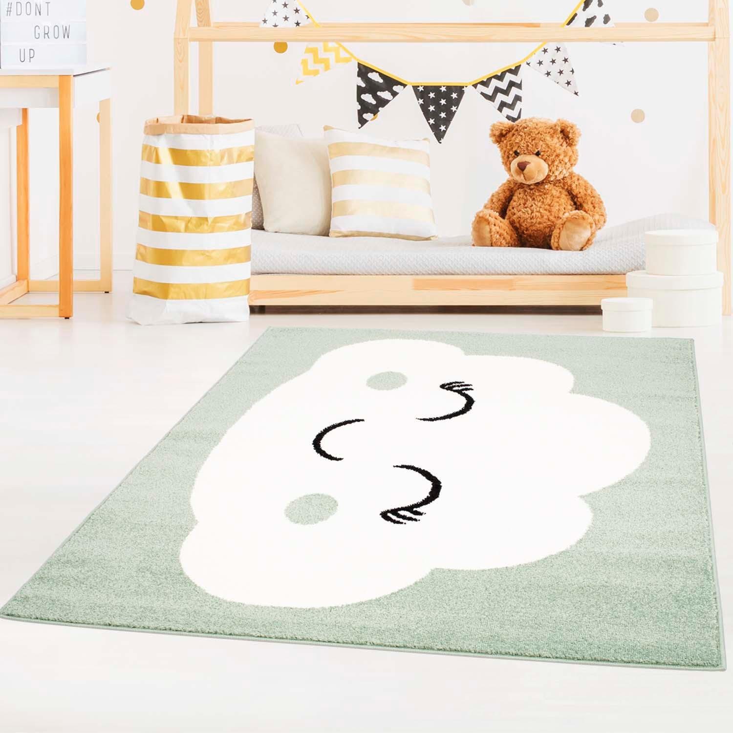 Carpet City Kindervloerkleed Bubble Kids 1324 Speelkleed, wolk, zachte pool, gemakkelijk in onderhoud, kinderkamer