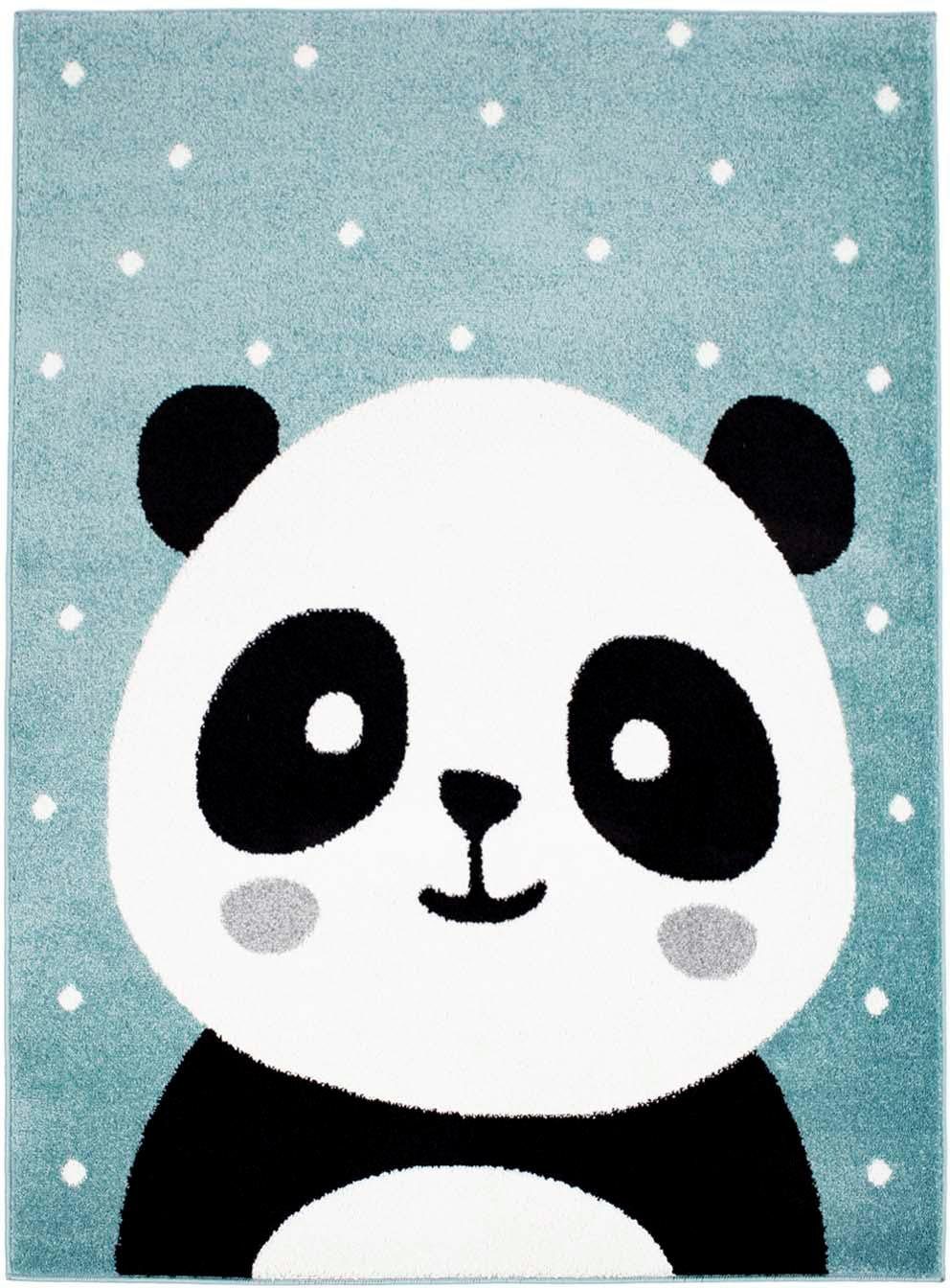 Carpet City Kindervloerkleed Bubble Kids 1334 Speelkleed, panda-beer, zachte pool, gemakkelijk in onderhoud, kinderkamer