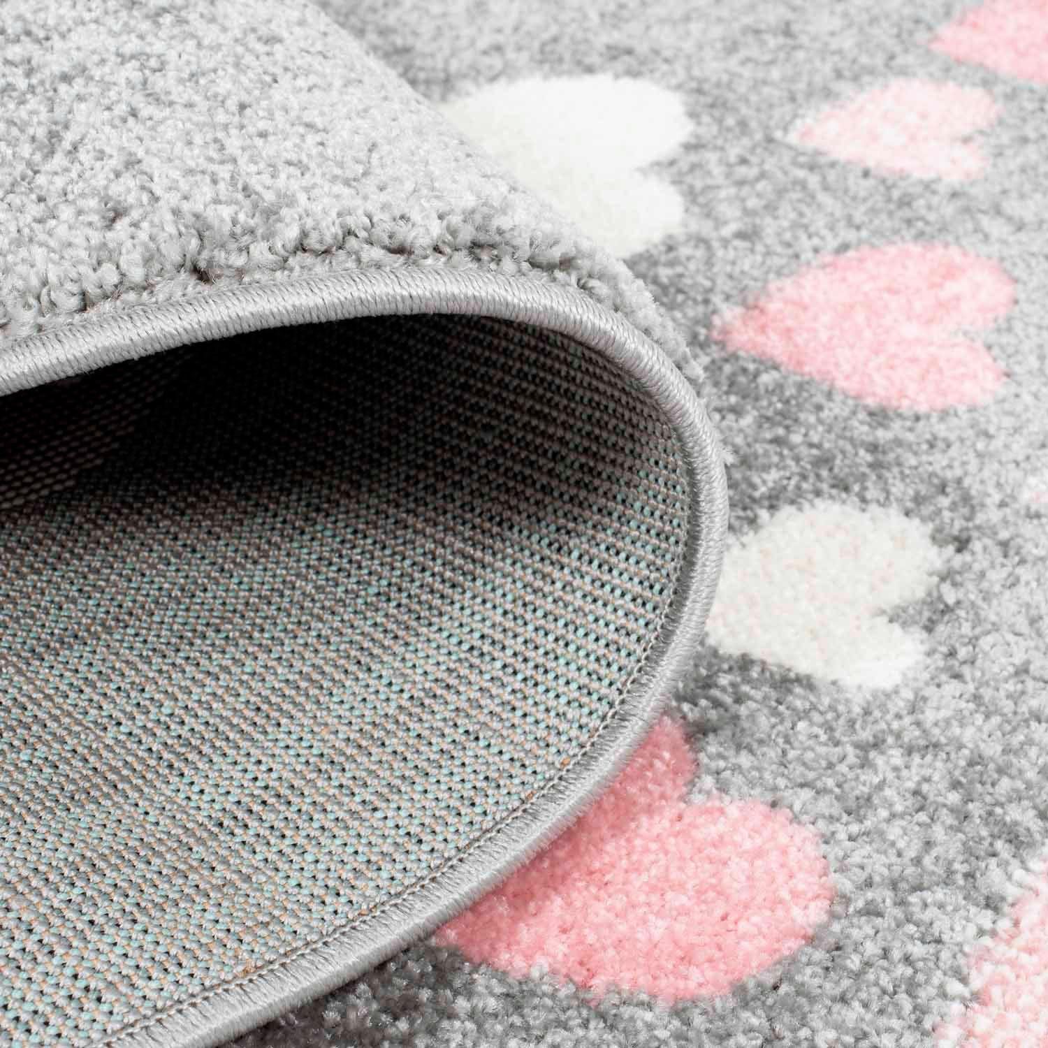 Carpet City Kindervloerkleed Bubble Kids 1318 Speelkleed, haas, harten, zachte pool, gemakkelijk in onderhoud, kinderkamer
