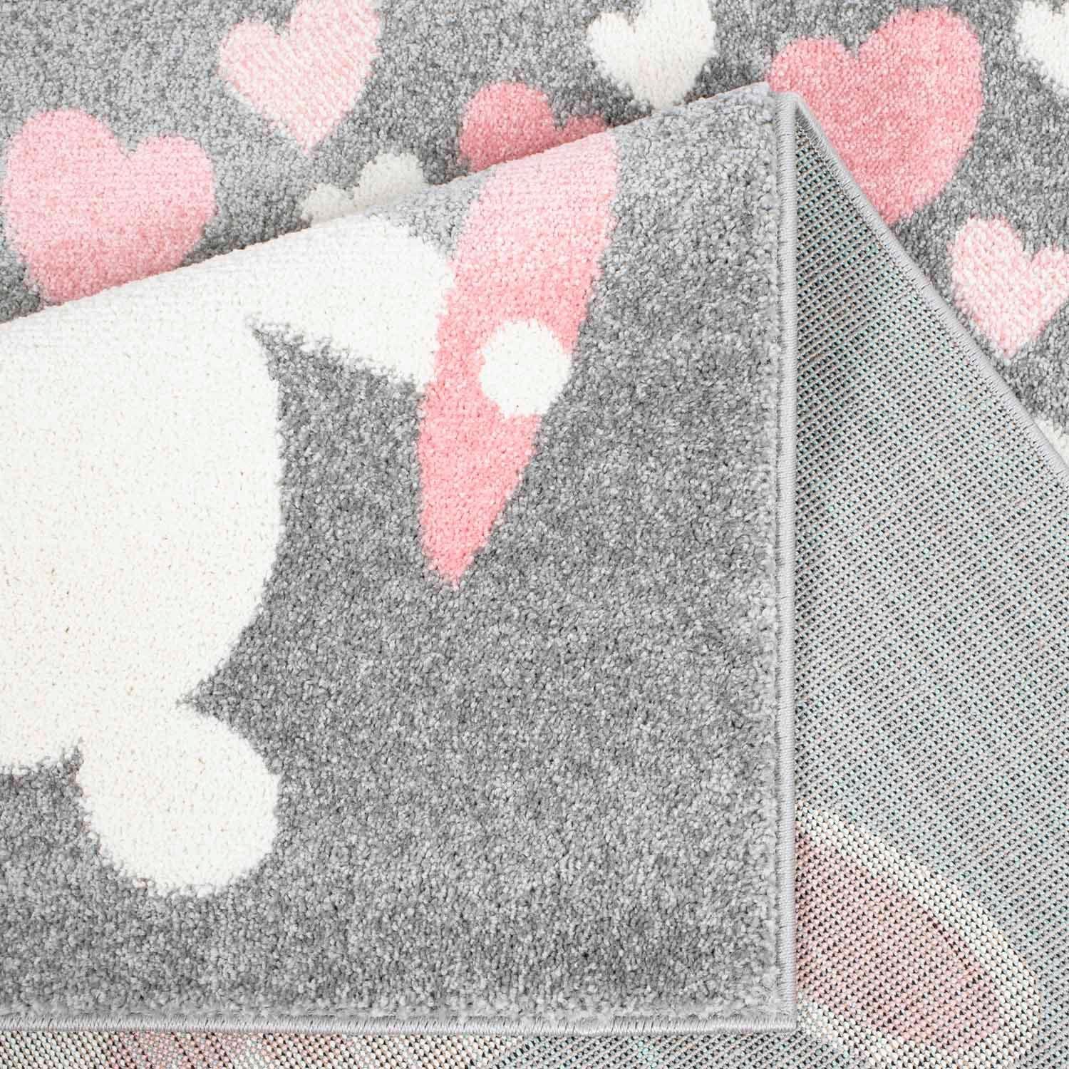 Carpet City Kindervloerkleed Bubble Kids 1318 Speelkleed, haas, harten, zachte pool, gemakkelijk in onderhoud, kinderkamer