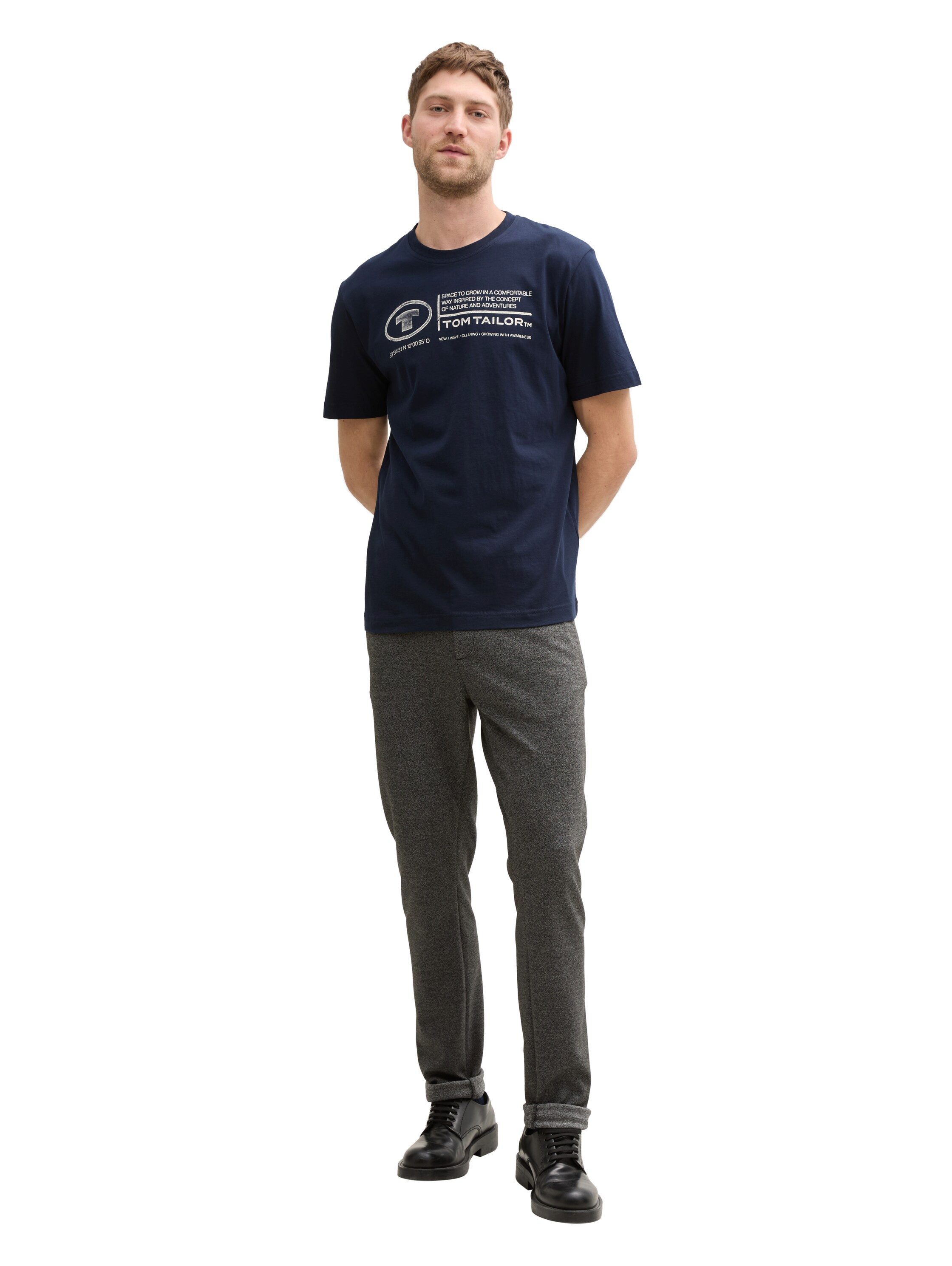 Tom Tailor T-shirt met logoprint (set, 2-delig)