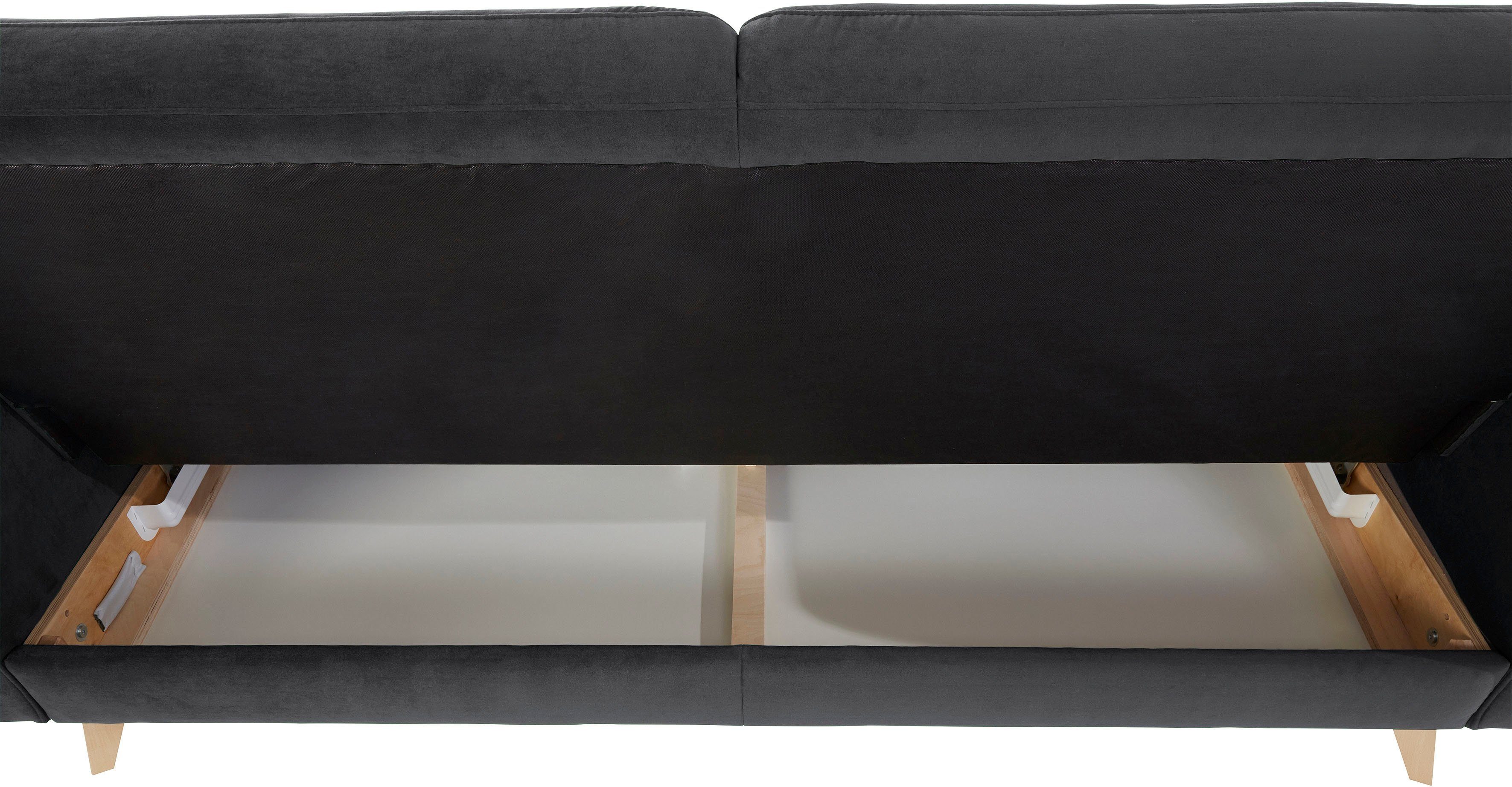 exxpo - sofa fashion 3-zitsbank Nappa, compact en comfortabel, handig, tijdloos design, L-vorm