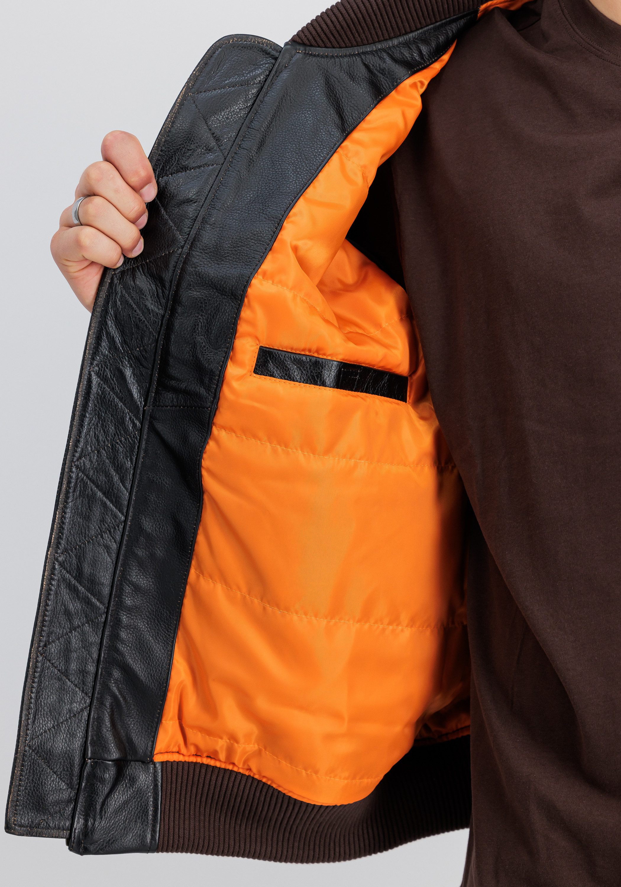 Alpha Industries Leren jack Alpha Industries Men - Leather & Vegan Jackets MA-1 Leather LF