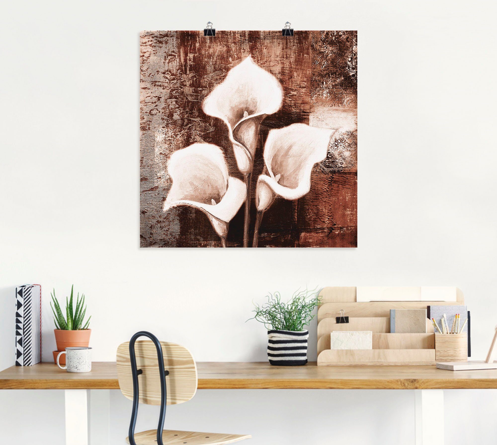 Artland Artprint Antieke Callas - bruin als artprint op linnen, poster in verschillende formaten maten
