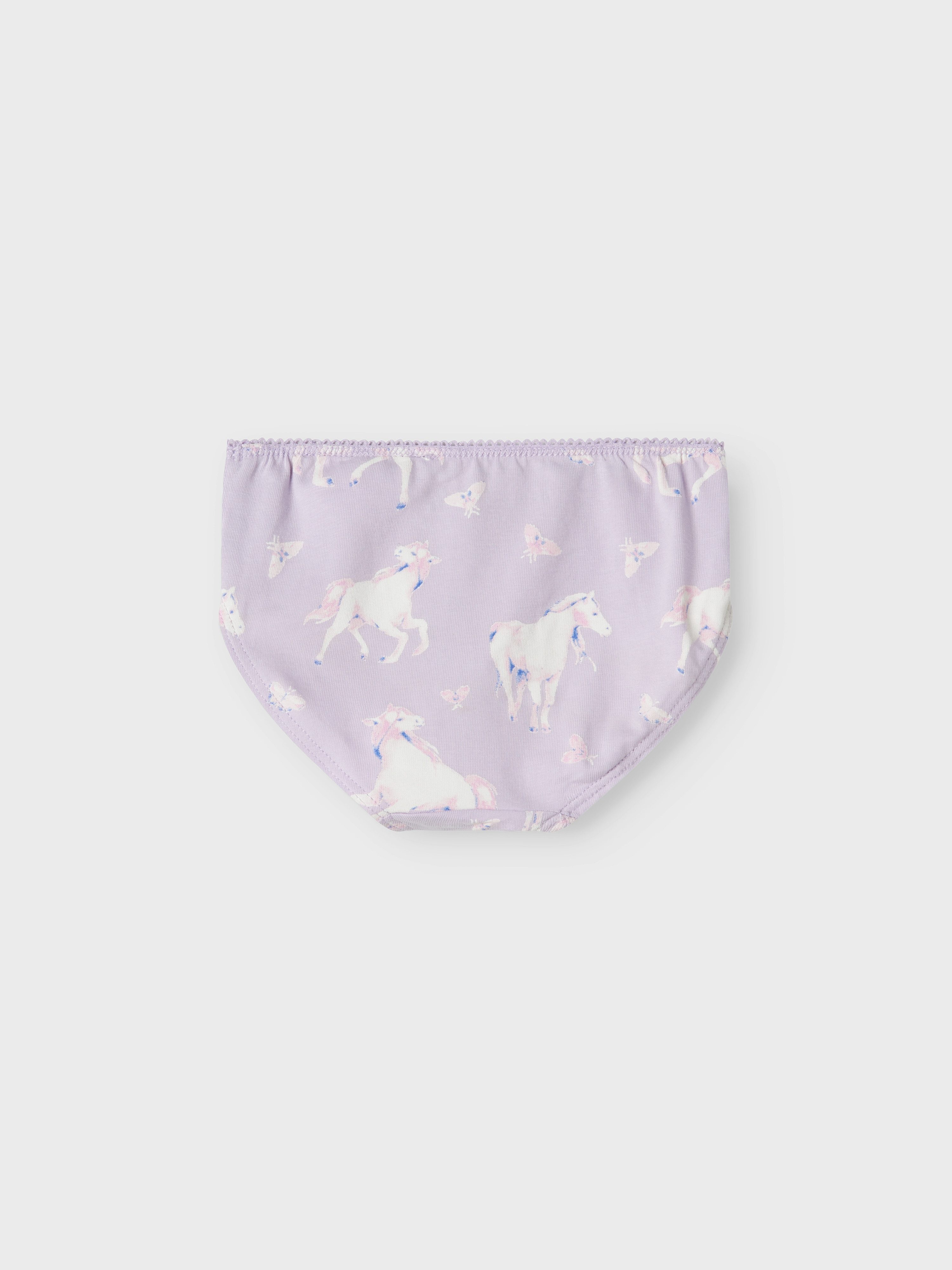 Name It Slipje NMFBRIEFS 3P PASTEL LILAC HORSE NOOS (set, 3 stuks)