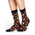 happy socks sokken burger met motief van hamburger zwart