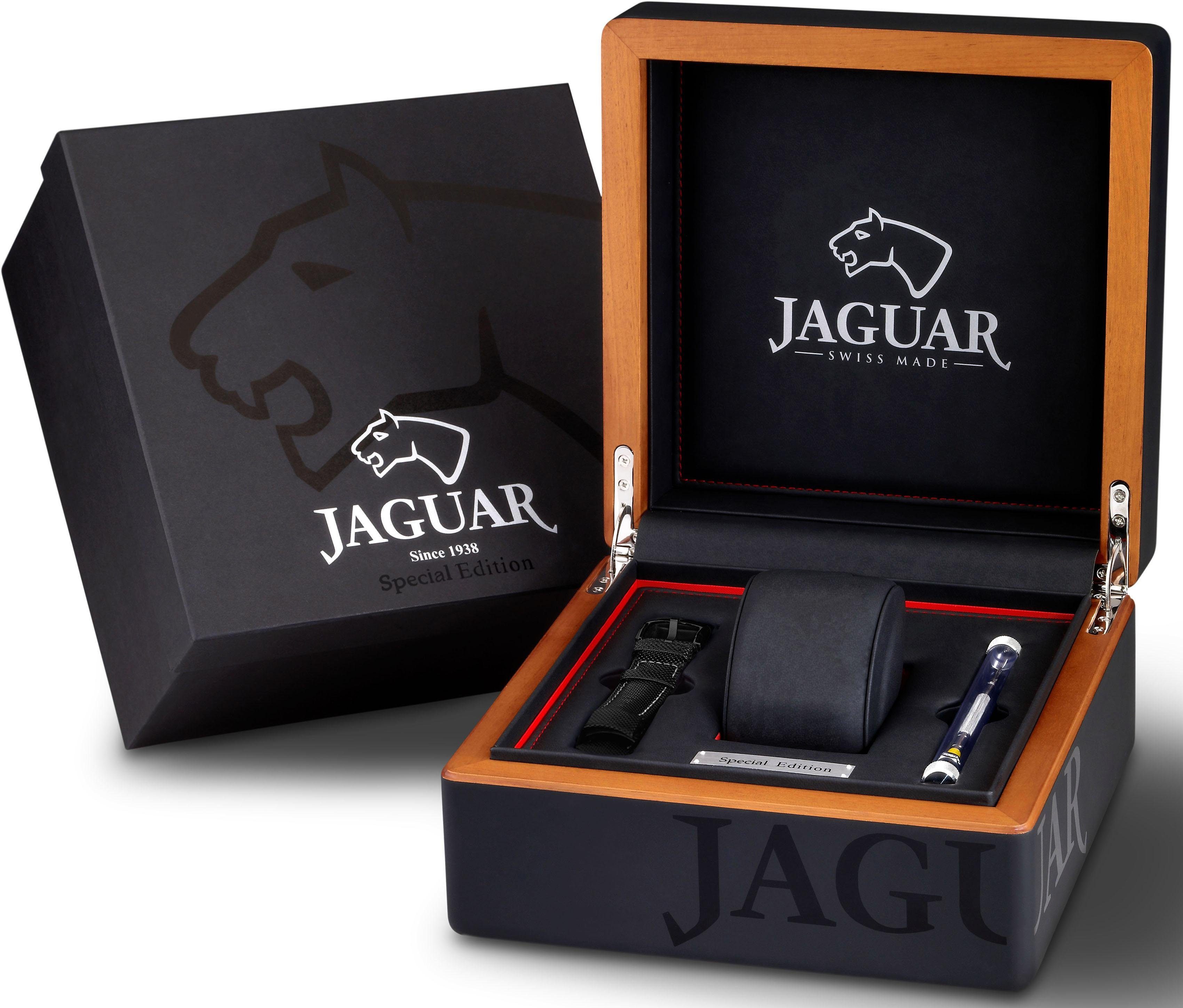 Jaguar Chronograaf Special Edition, J689/1 Polshorloge, herenhorloge, saffierglas, Swiss Made, ideaal ook als cadeau (set, Met wisselband en gereedschap)