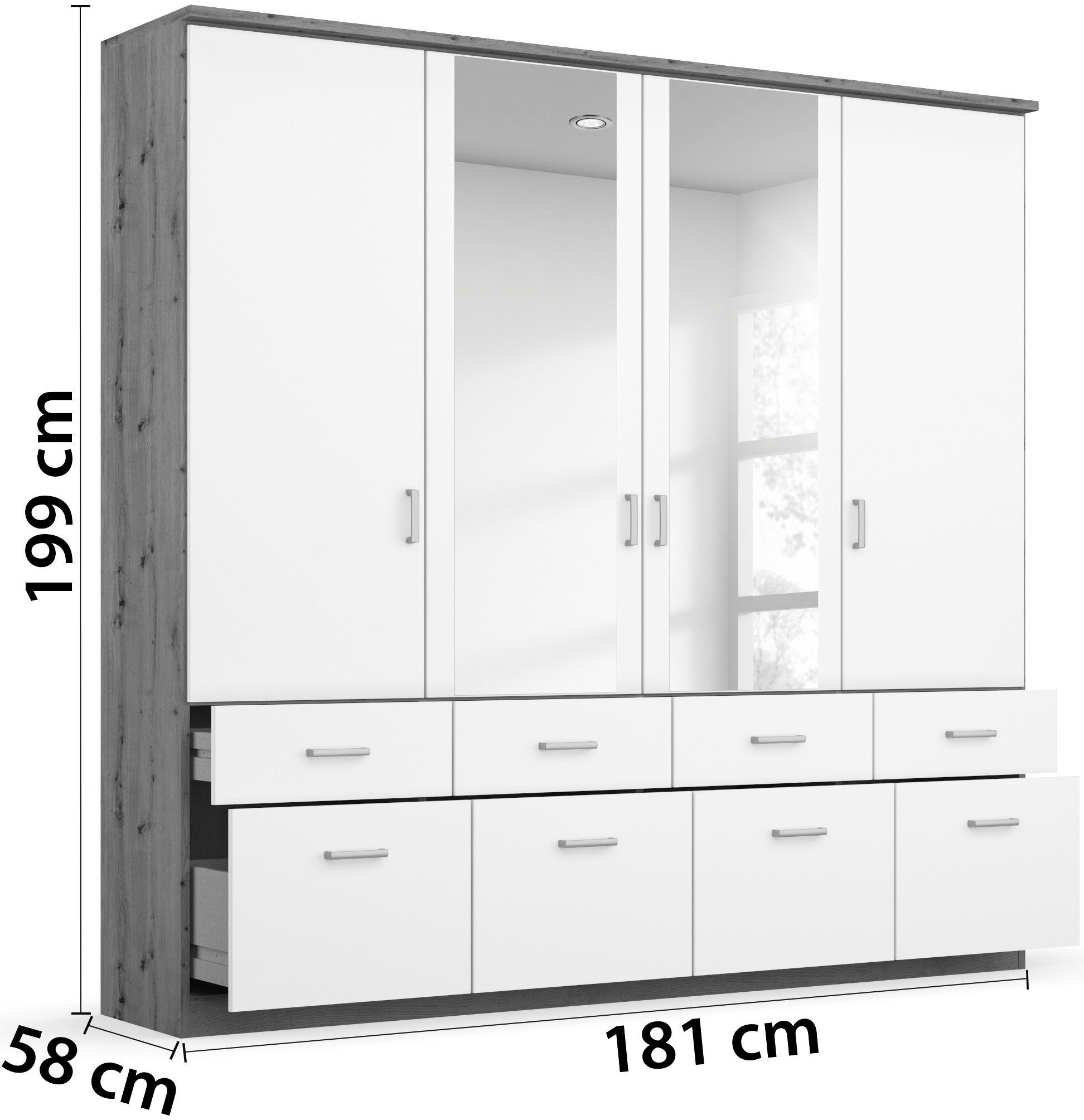 rauch Kledingkast kast garderobe plafondhoge kast BREMEN