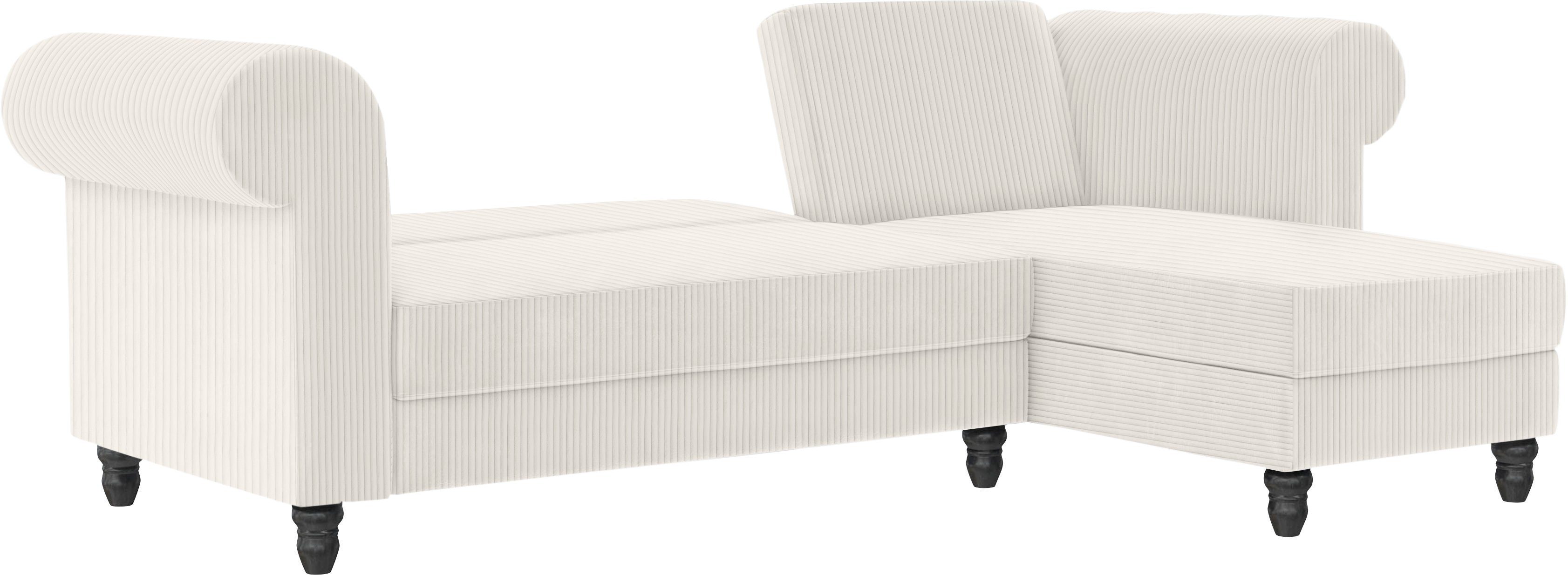 Dorel Home Hoekbank Felix II, L-model, bedbank 241cm (ligoppervlak 108x195 cm),