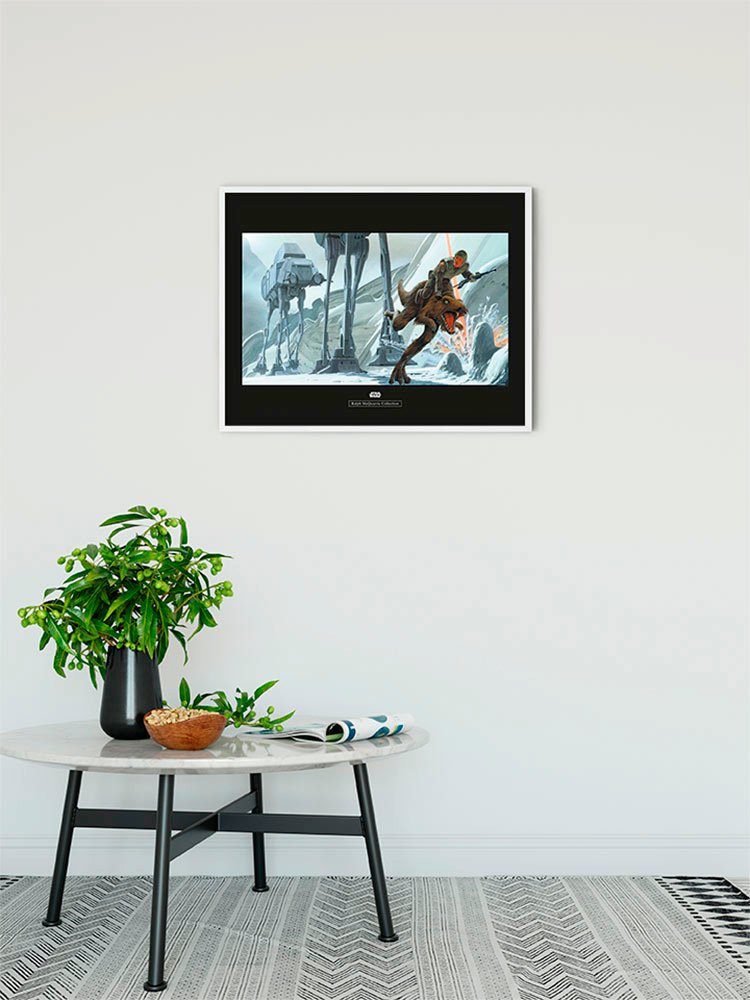 Komar Wanddecoratie Star Wars Classic RMQ Hoth Battle Ground Wanddecoratie voor de kinderkamer - zonder lijst (1 stuk)