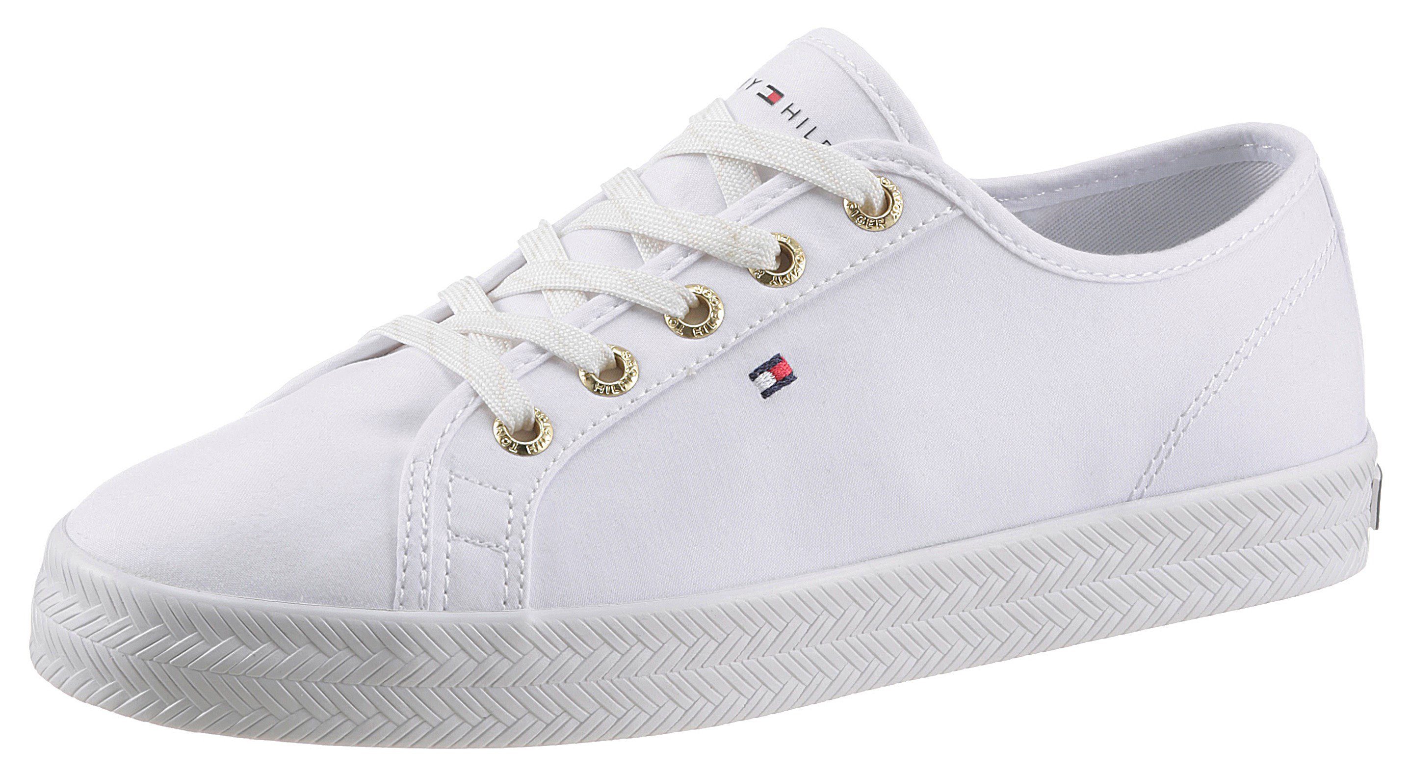 Tommy Hilfiger Sneakers ESSENTIAL NAUTICAL SNEAKER met goudkleurige oogjes, vrijetijdsschoen, lage...