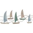 schneider sierobject voor aan de wand zeilboten wanddecoratie, van hout, maritiem multicolor
