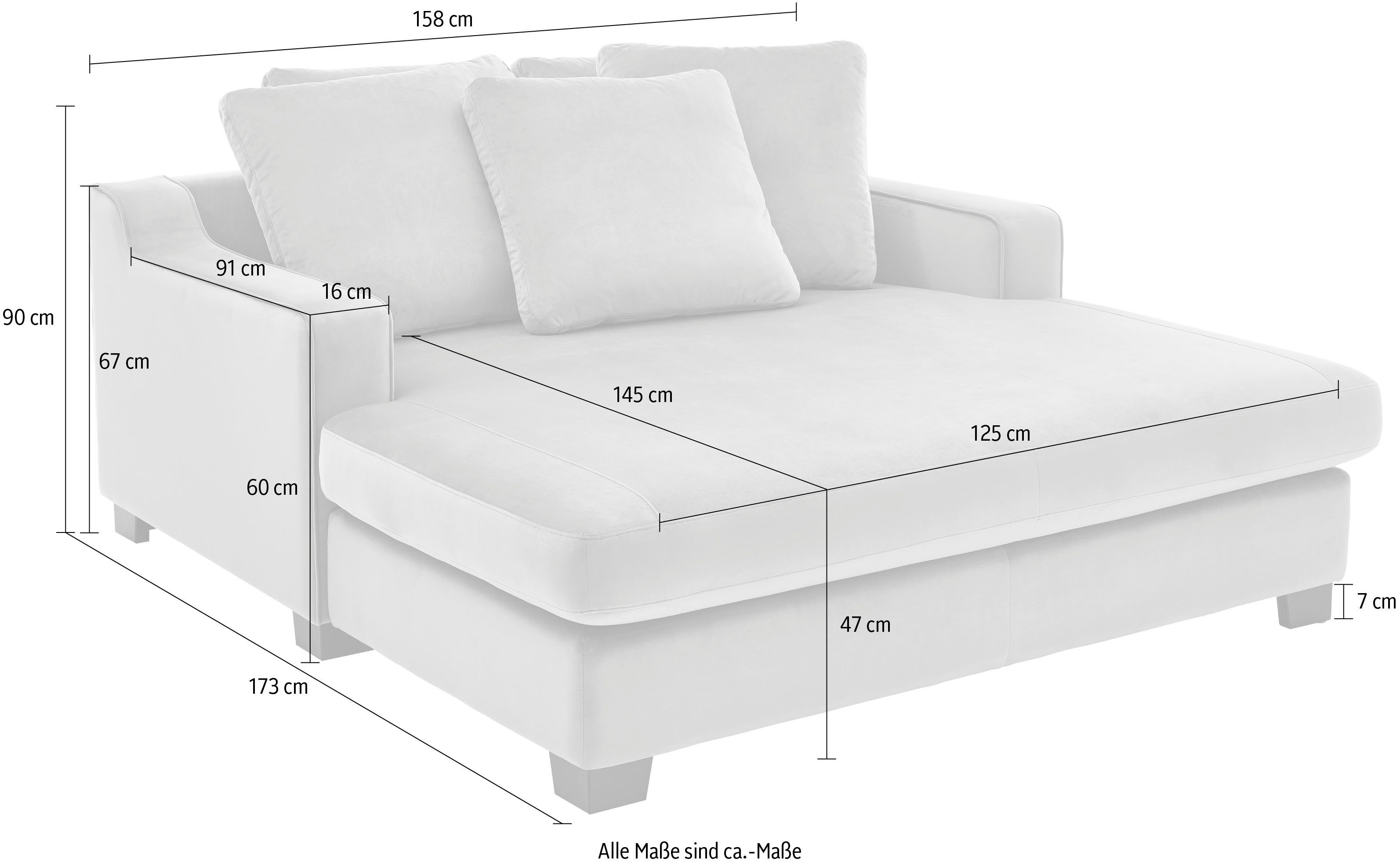 ATLANTIC home collection XXL-fauteuil Nobel Megafauteuil, loveseat, inclusief 5 rugkussens, vrij plaatsbaar