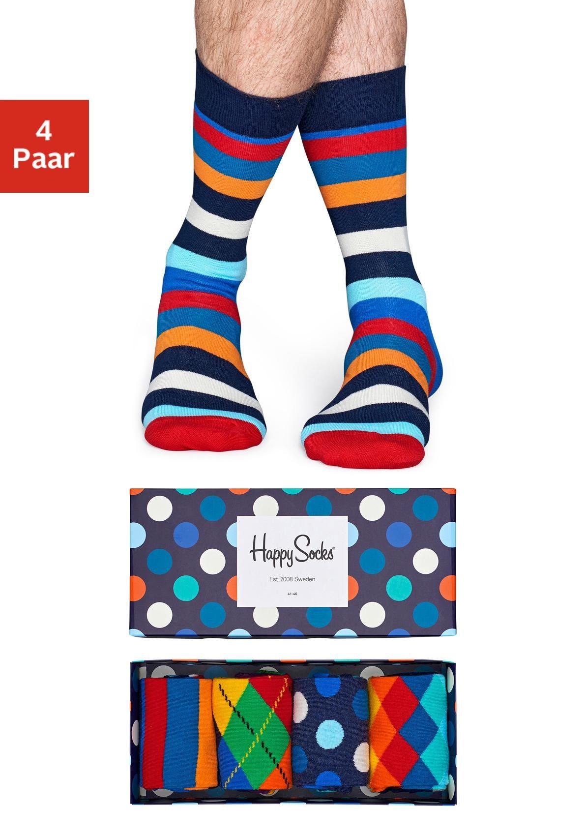Gevoelig voor barrière rijst Happy Socks Sokken met verschillende motieven in een box (box, 4 paar)  online bestellen | OTTO
