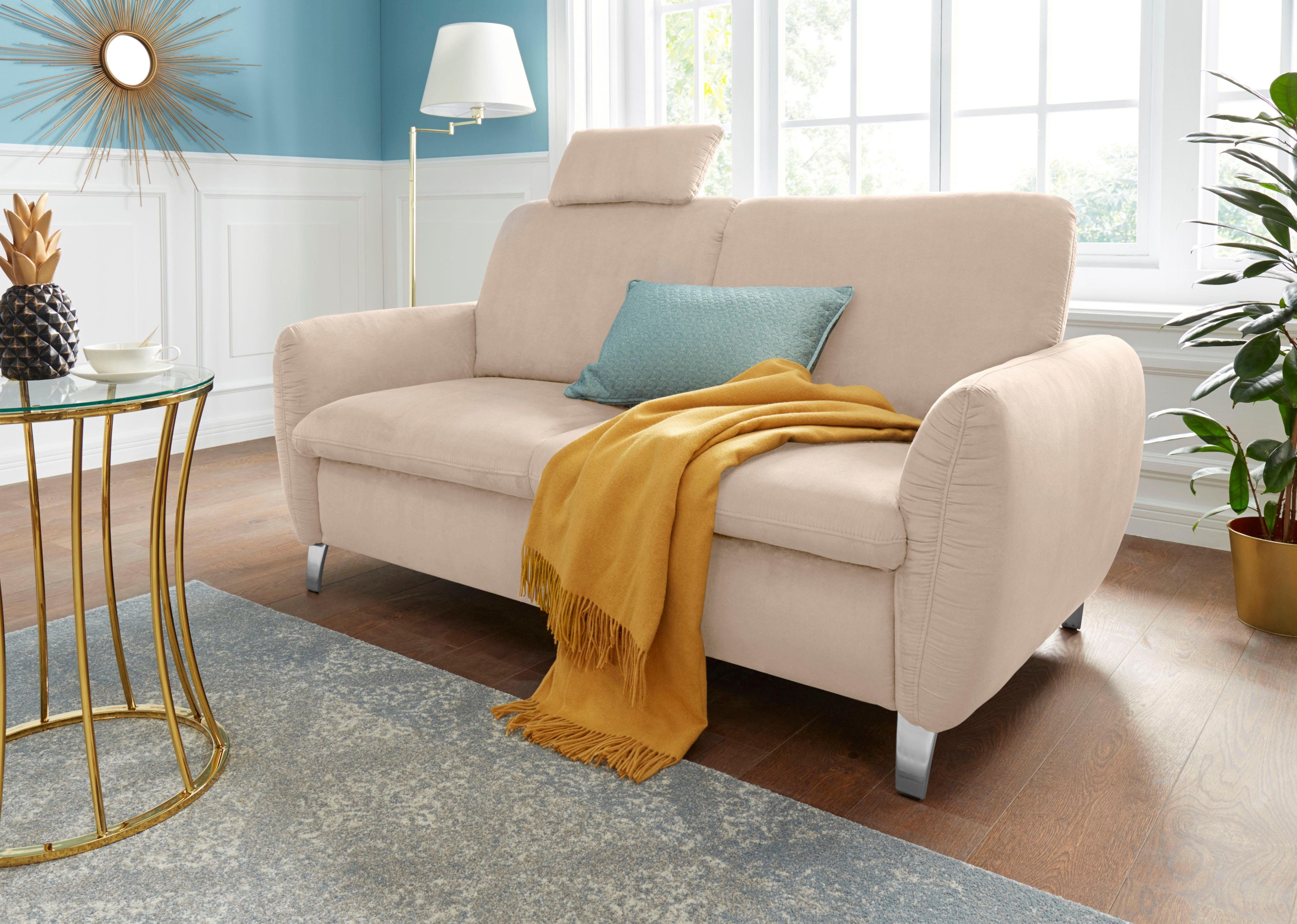 sit&more 2,5-zitsbank Daytona met binnenvering en een hoofdsteun beige, 2-zitsbanken